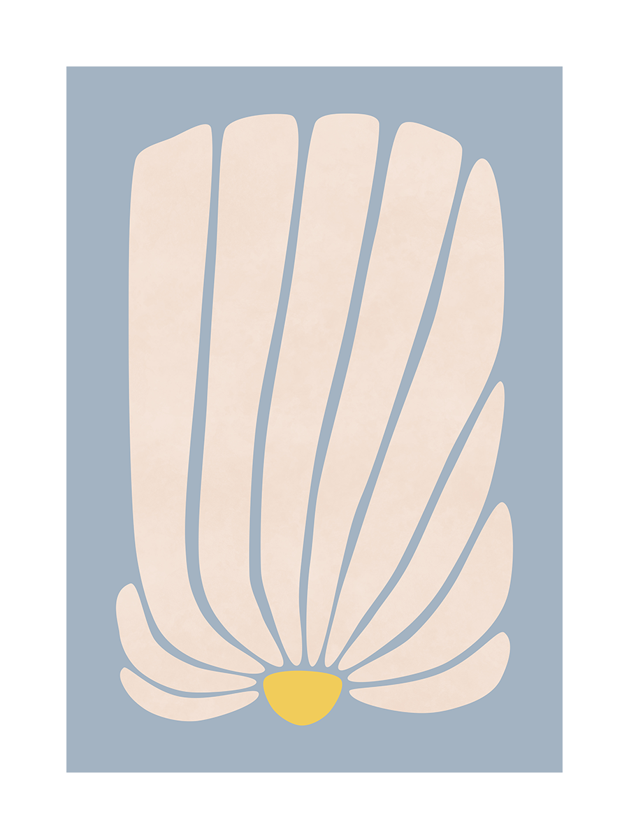 Graphic White Flower 2 Poster