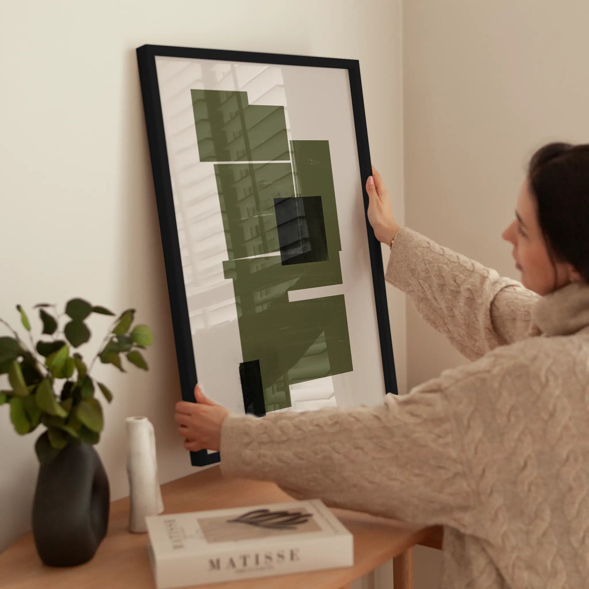 Green Blocks wird aufgehängt
