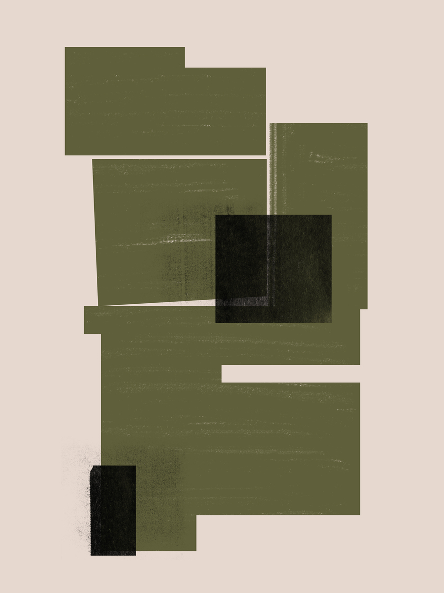 Green Blocks Poster