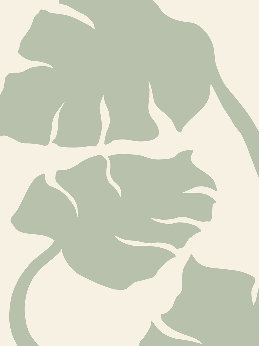 Green Botanical Pattern Poster