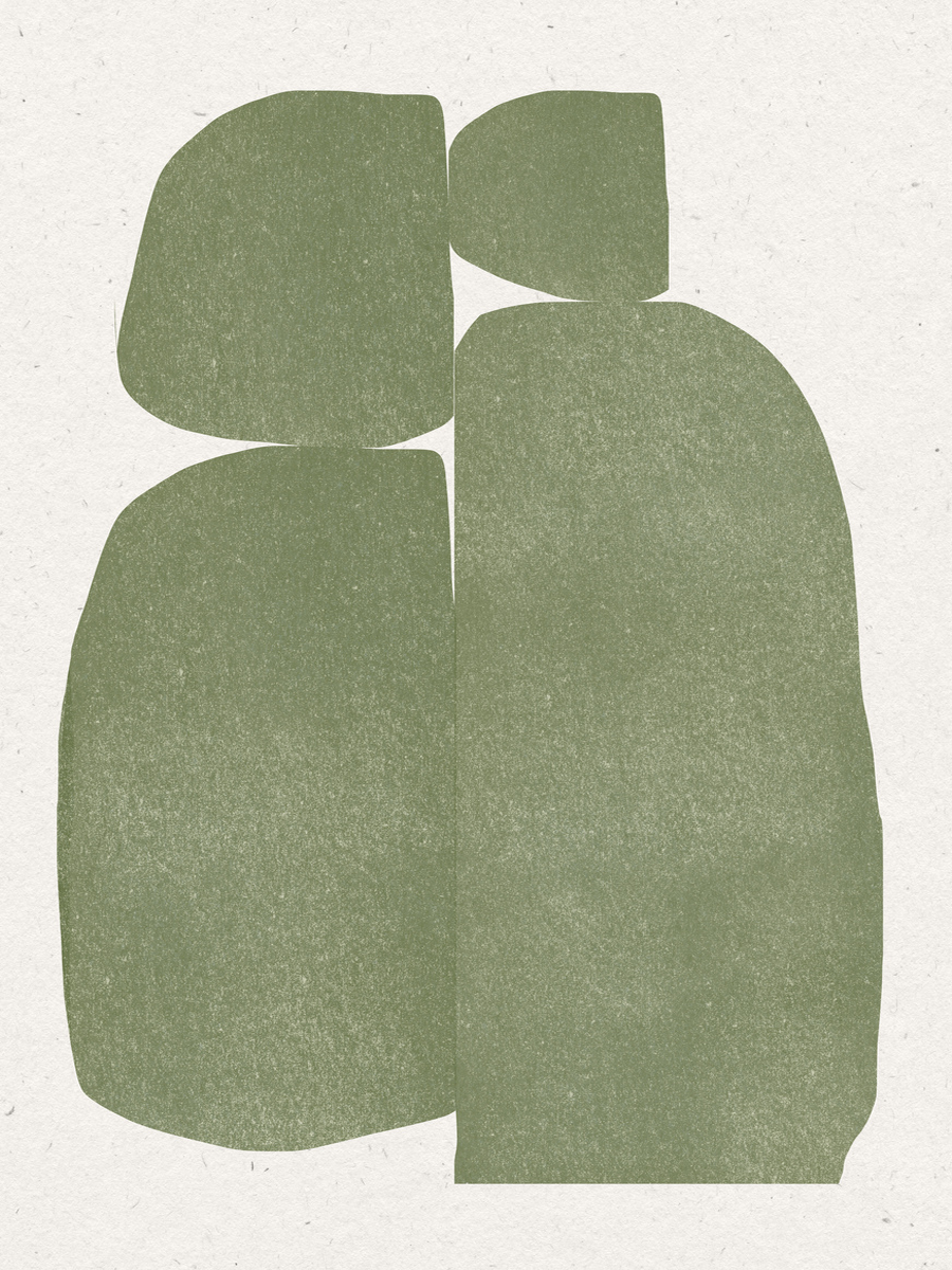 Green Shapes Poster