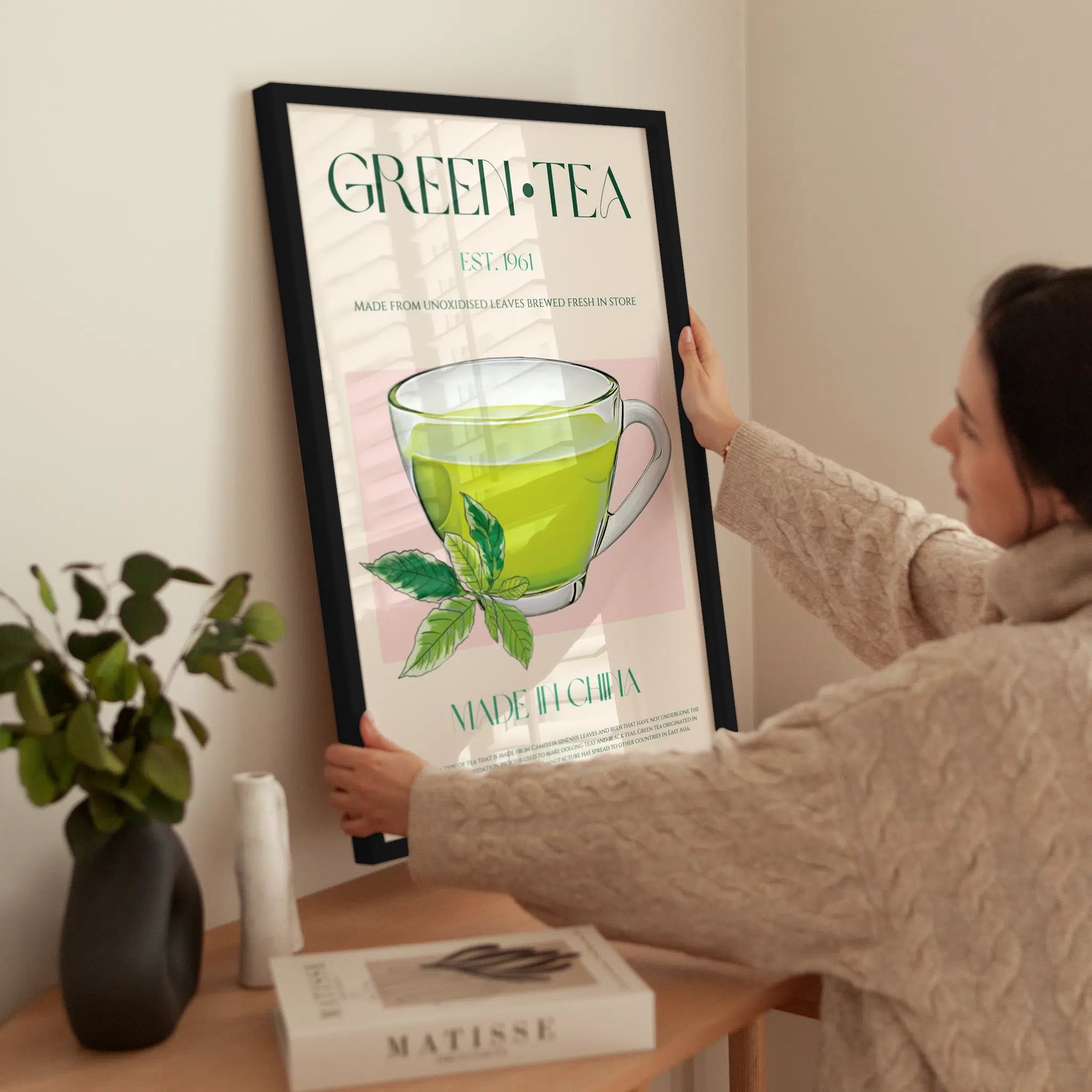 Green Tea wird aufgehängt