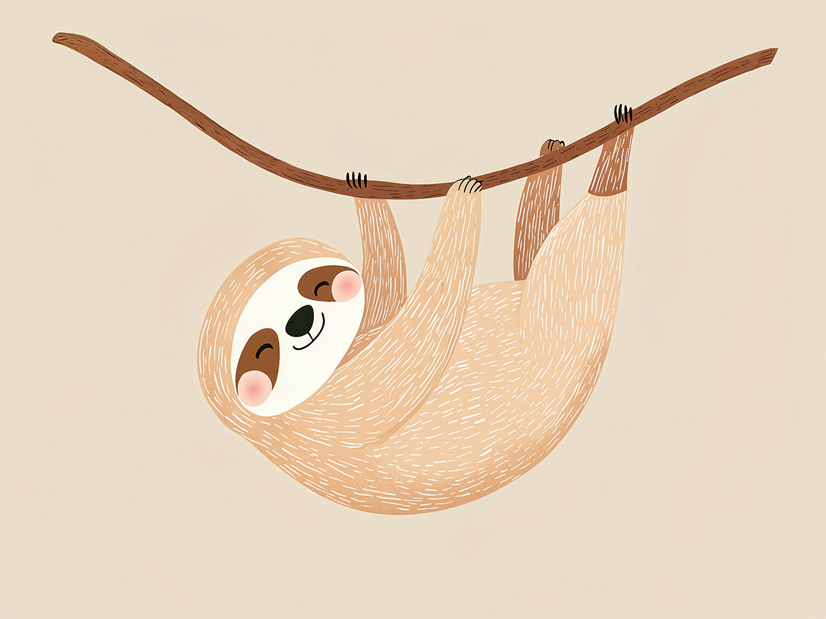 Hanging Sloth Poster