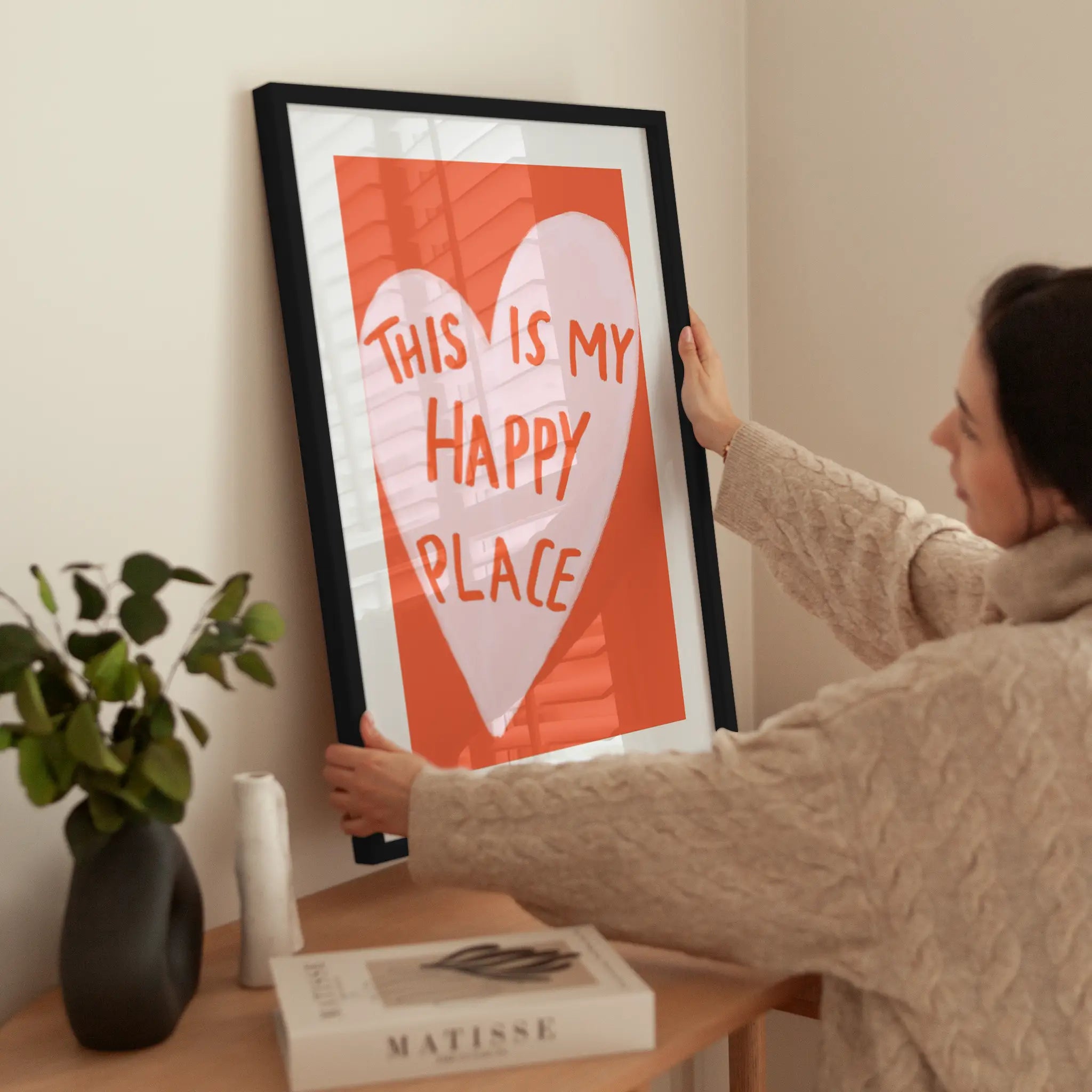 Happy Place wird aufgehängt