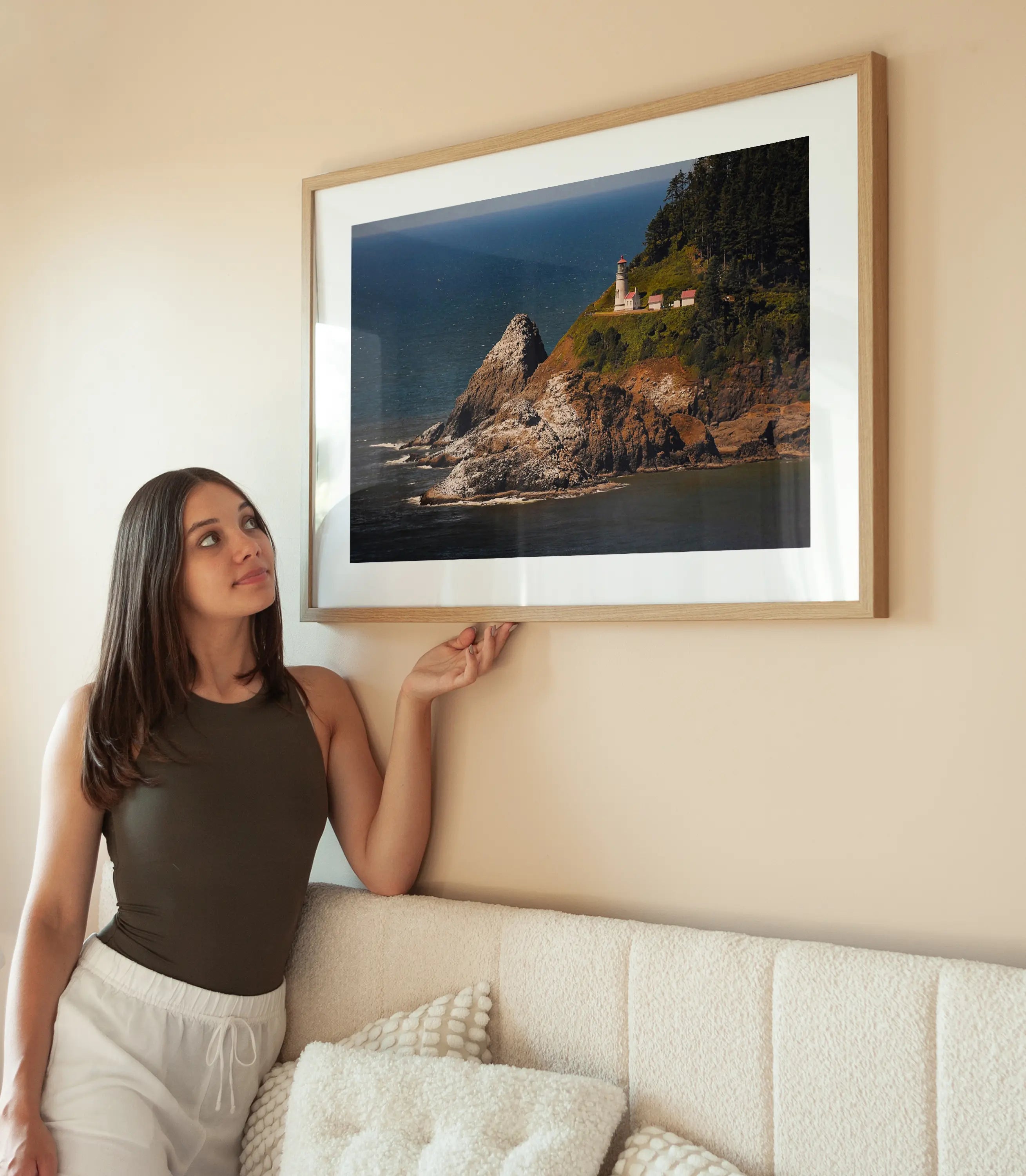 Heceta Head Lighthouse wird aufgehängt