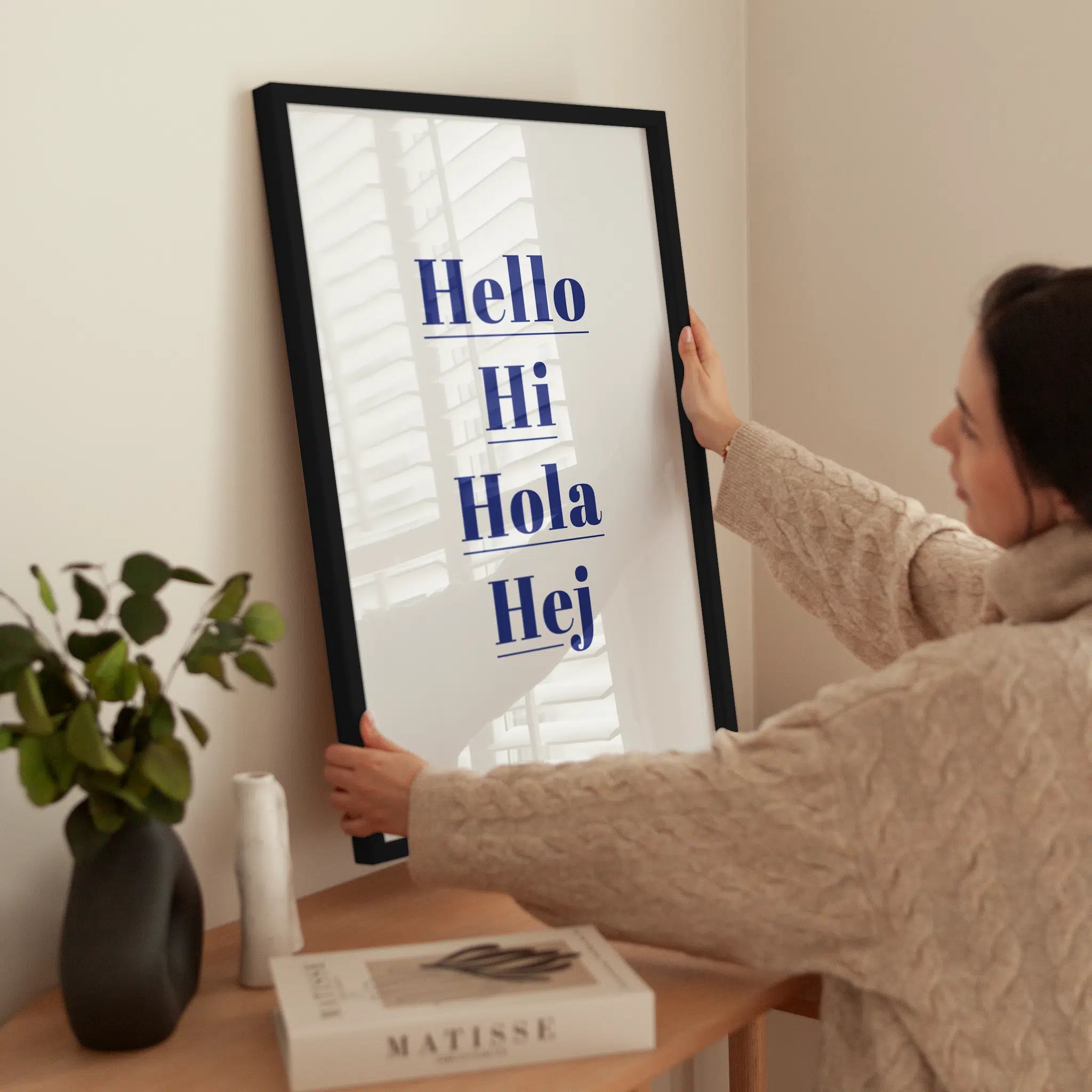Hello Hi Hola Hej wird aufgehängt