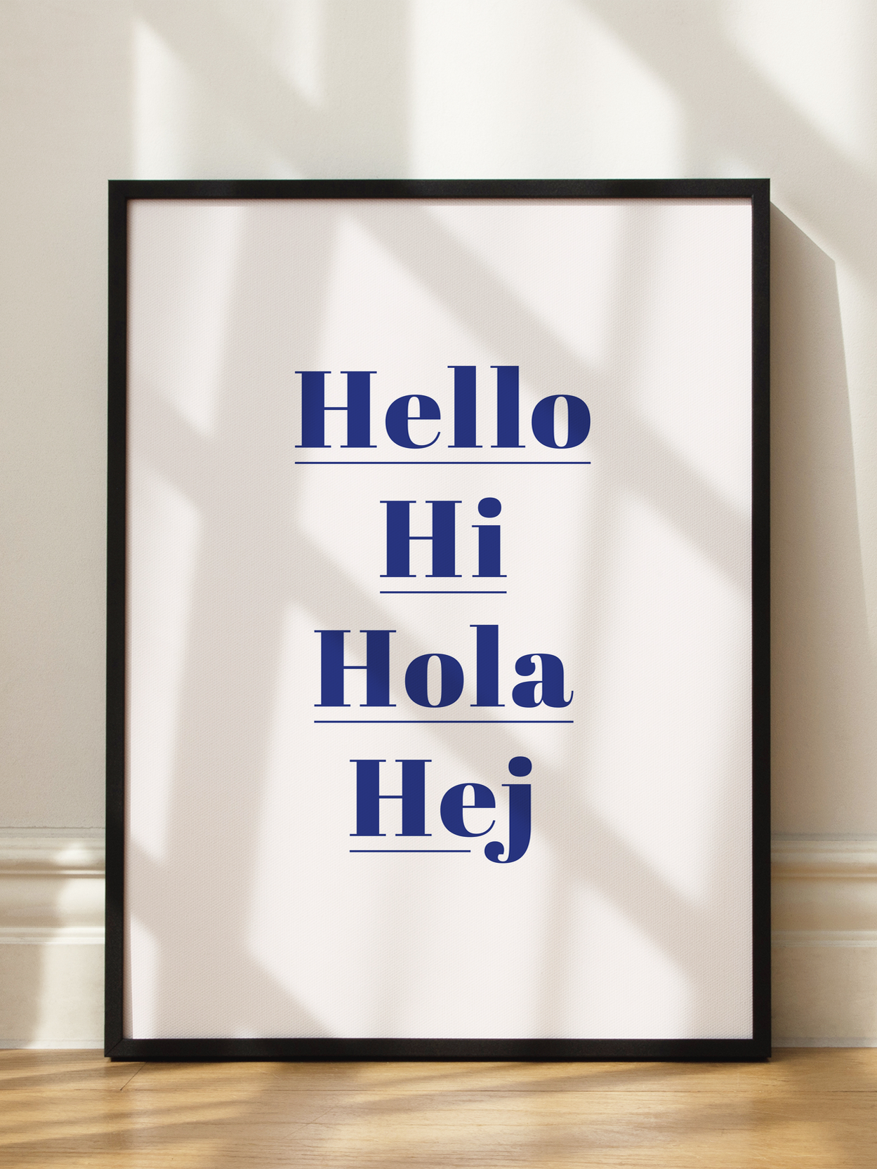 Hello Hi Hola Hej Poster