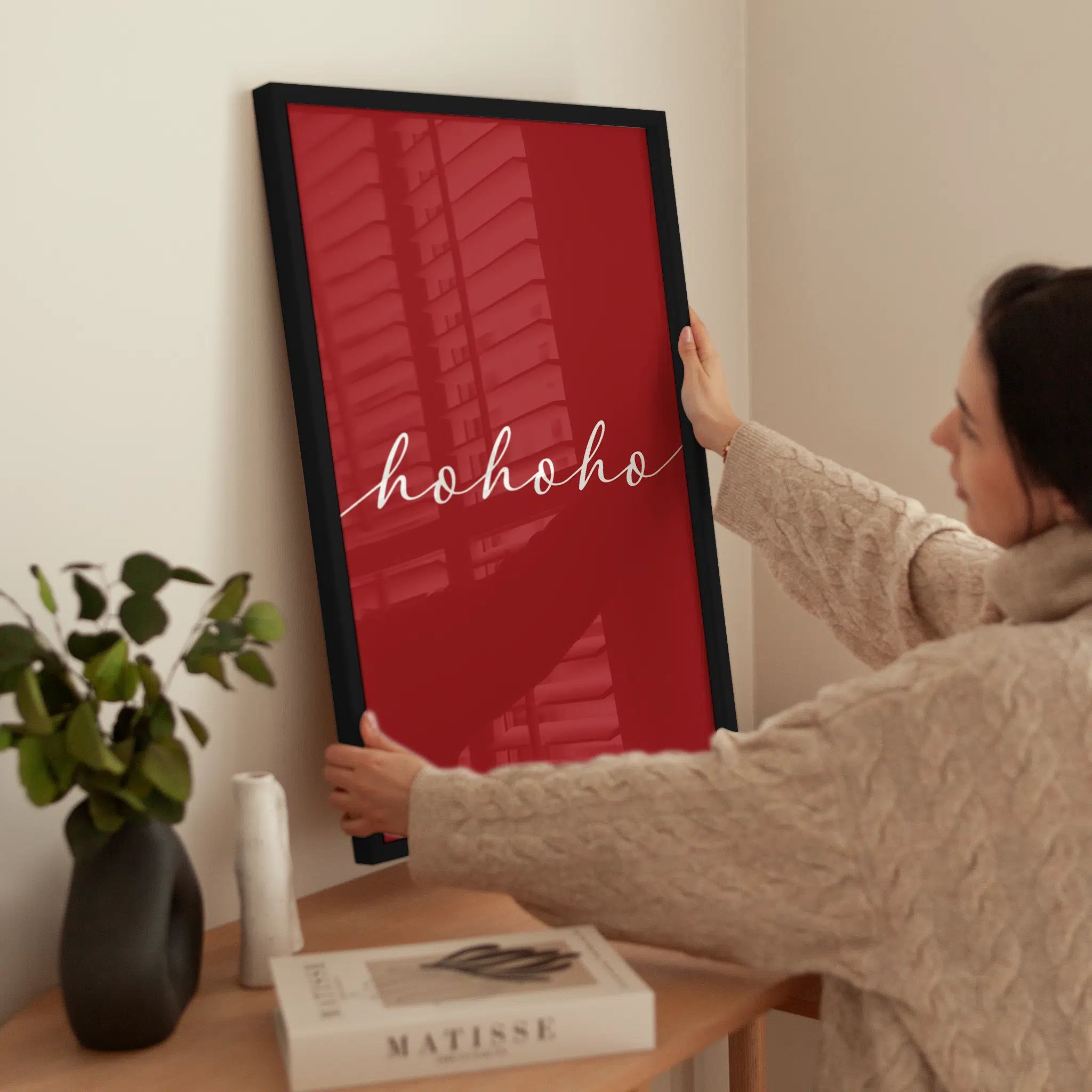 Hohoho Red wird aufgehängt