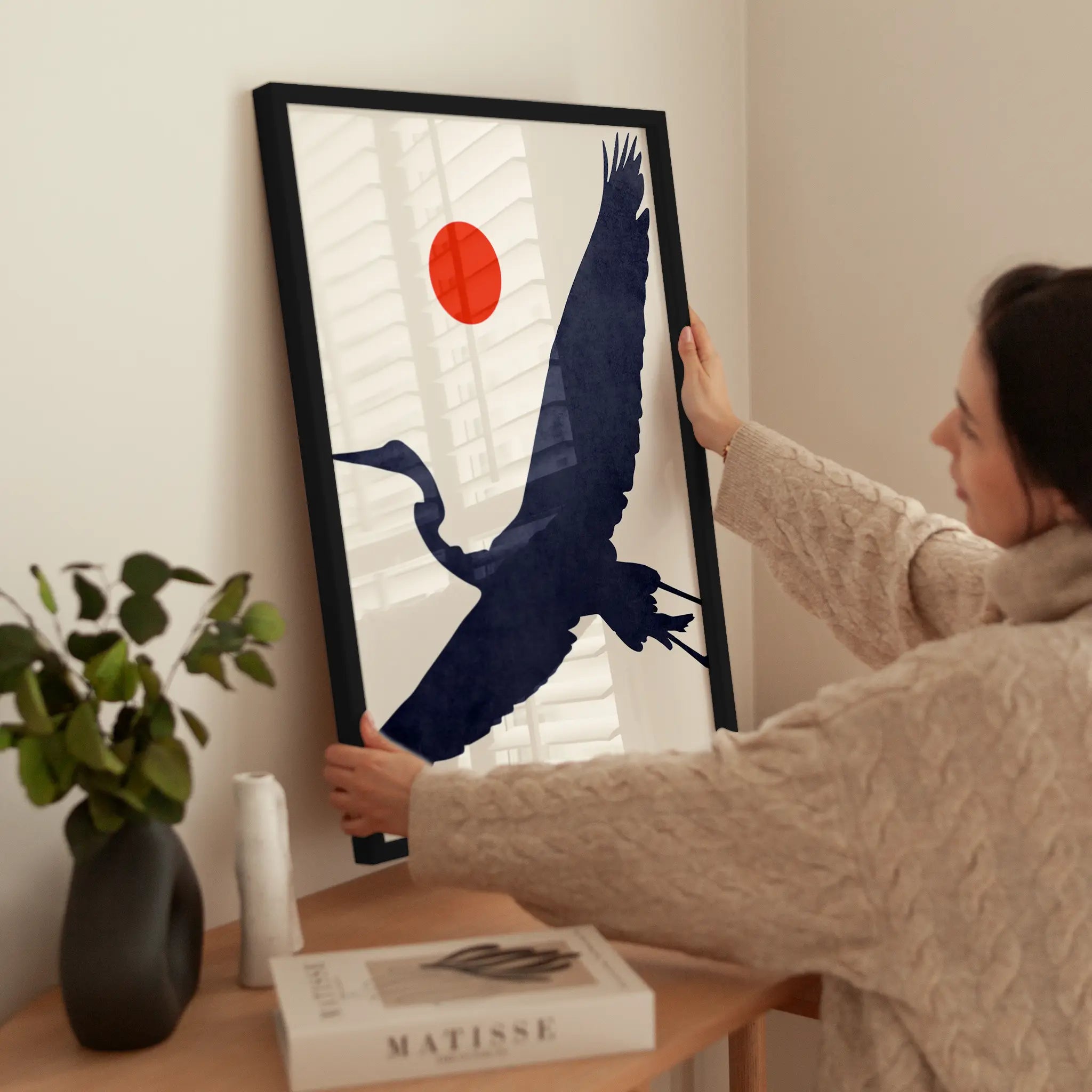 Japanese Crane wird aufgehängt