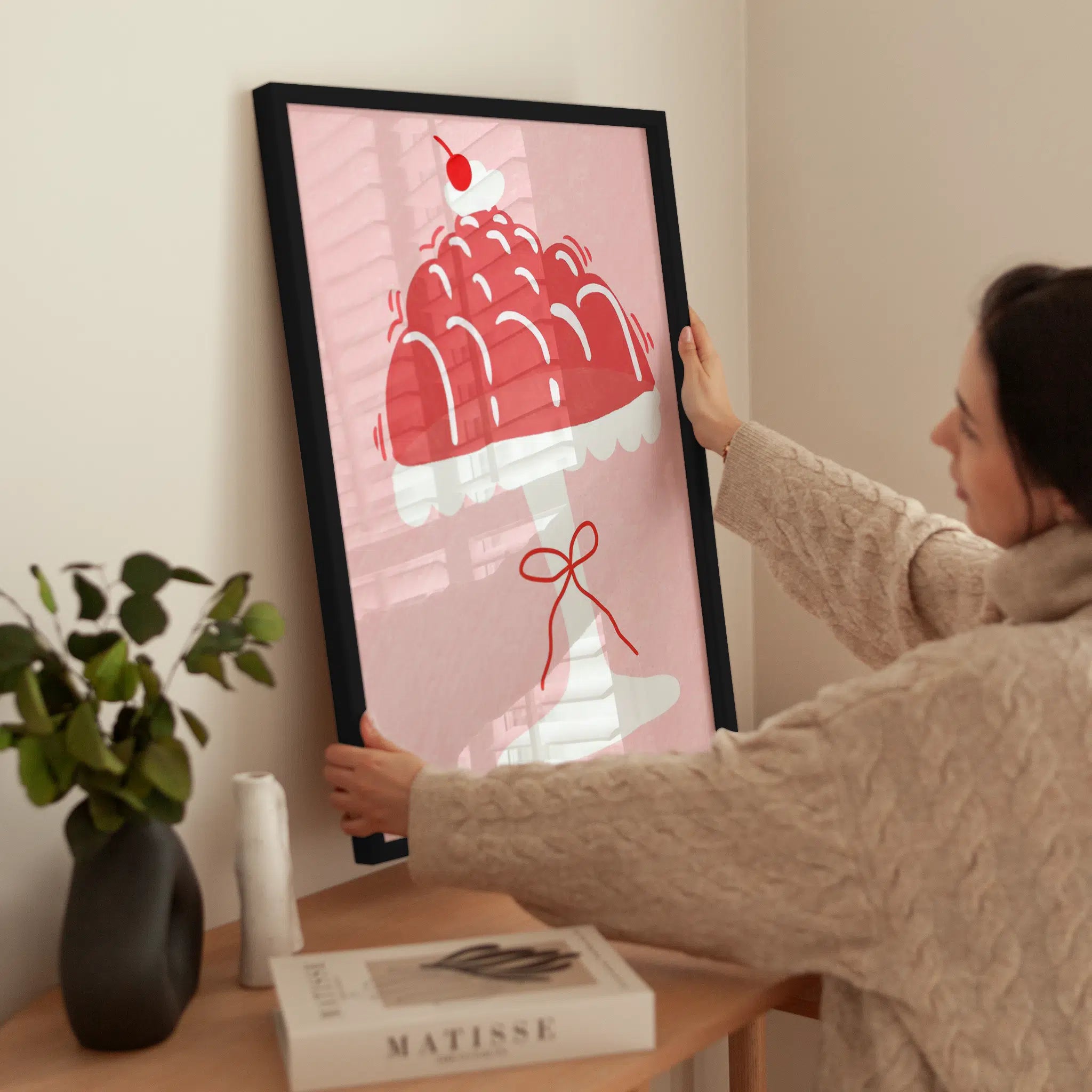 Jiggly Jelly wird aufgehängt