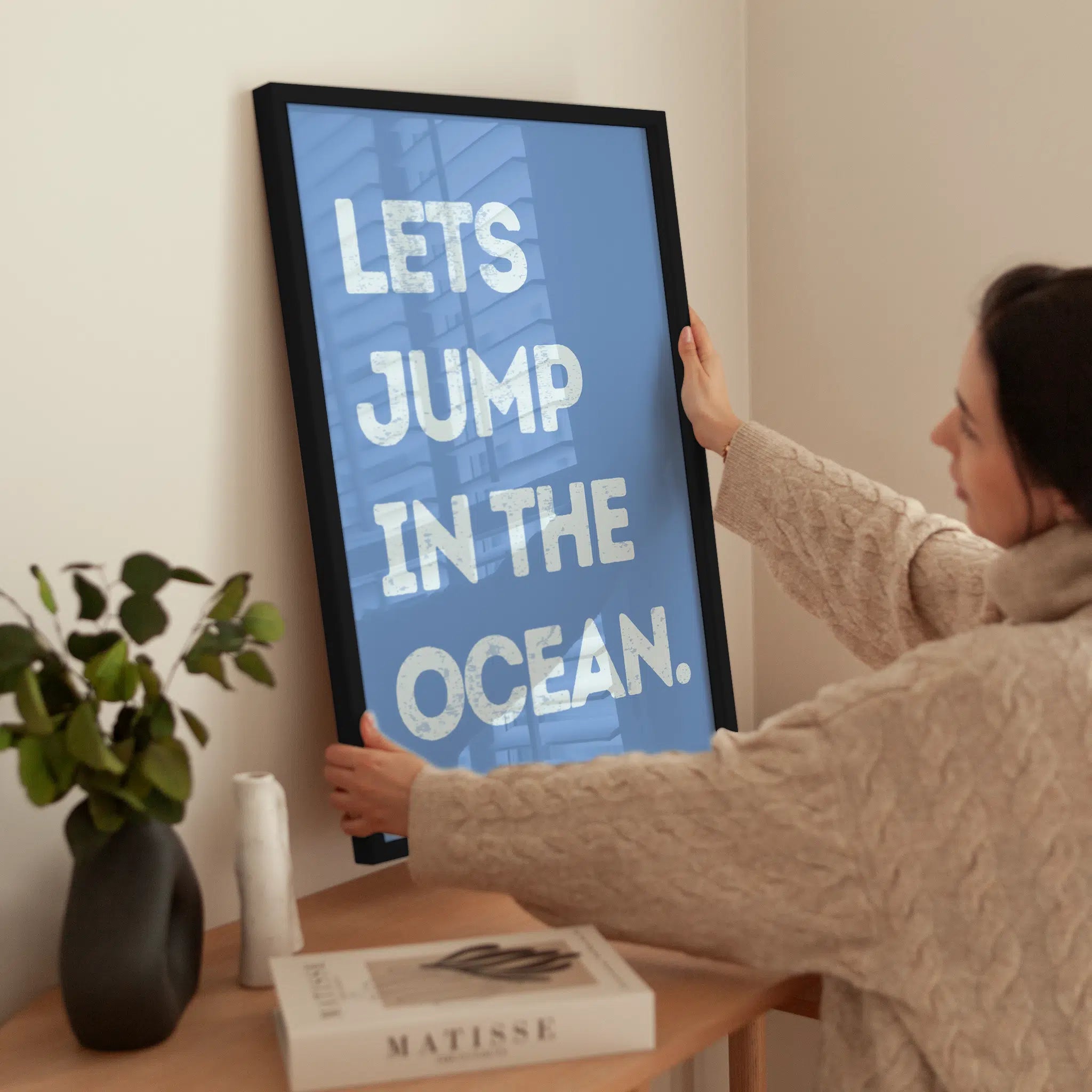 Jump in the Ocean wird aufgehängt
