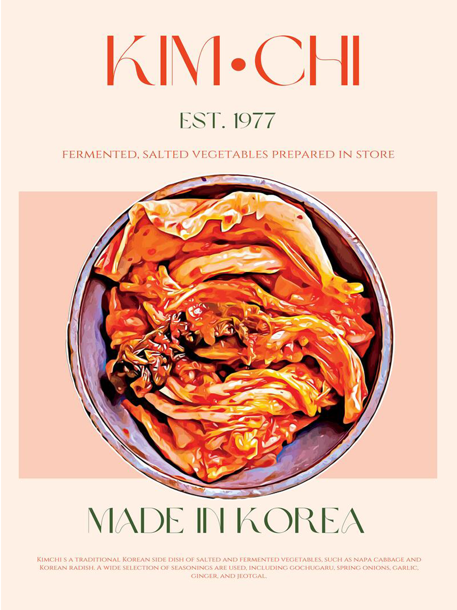 Kimchi Made in Korea Poster