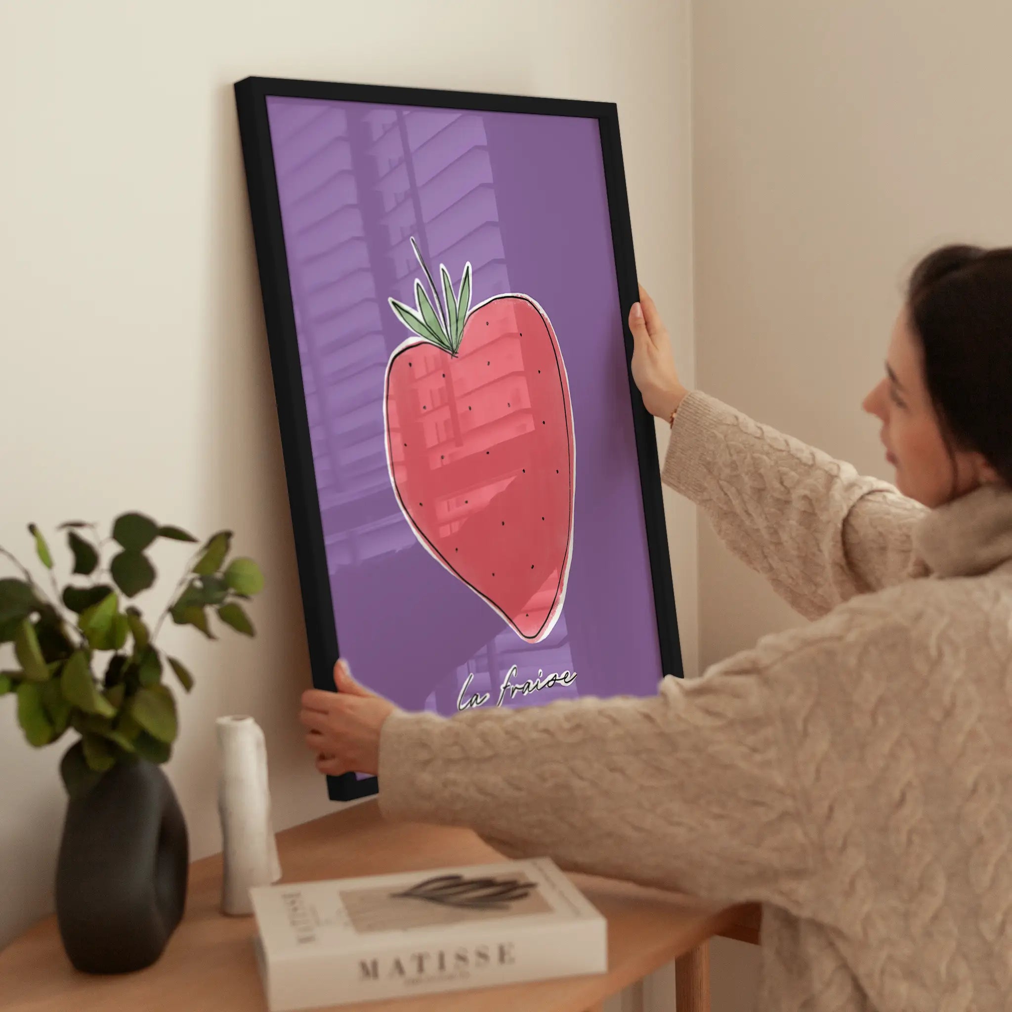 La Fraise wird aufgehängt