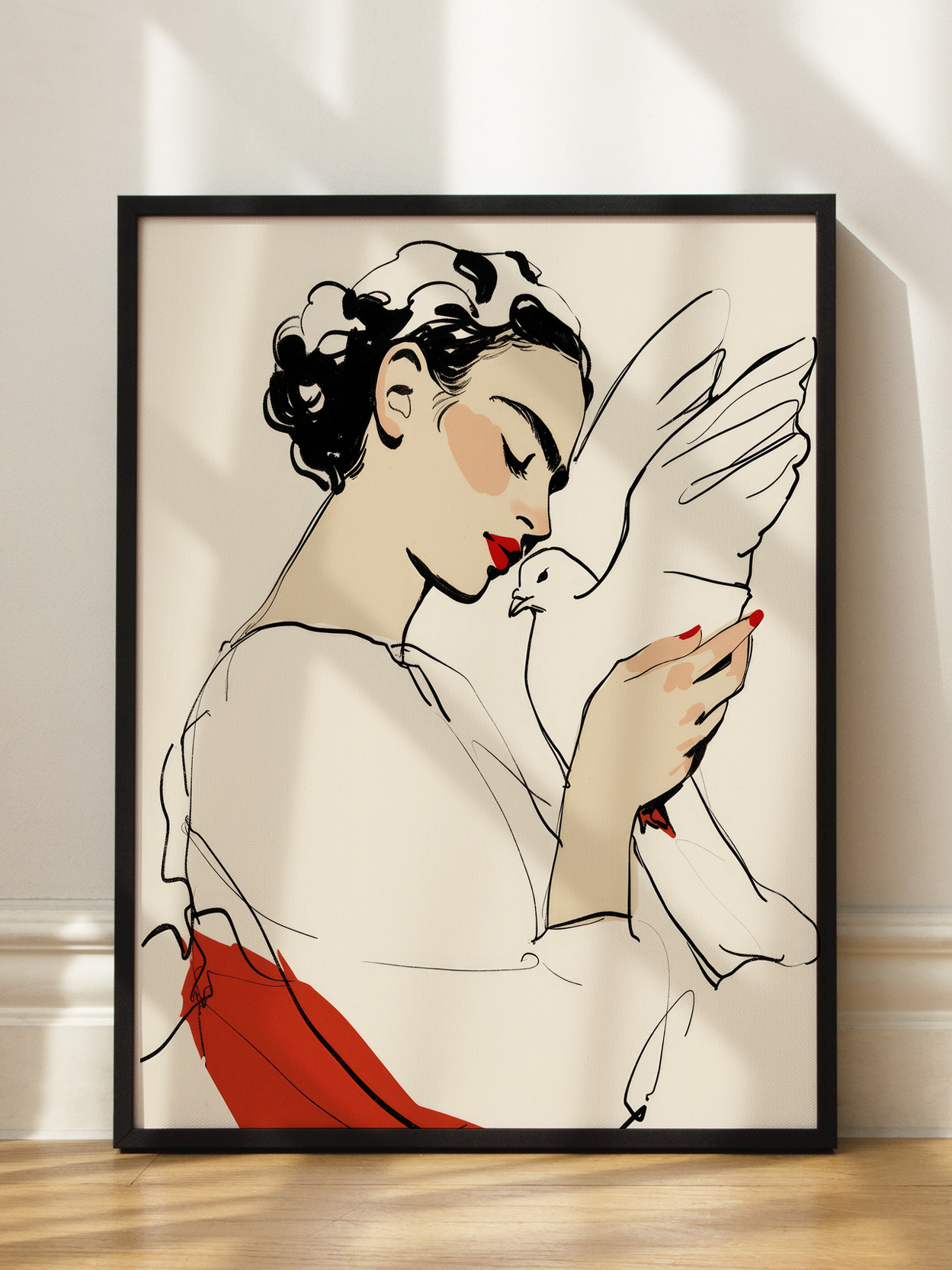 Lady with a Dove Poster