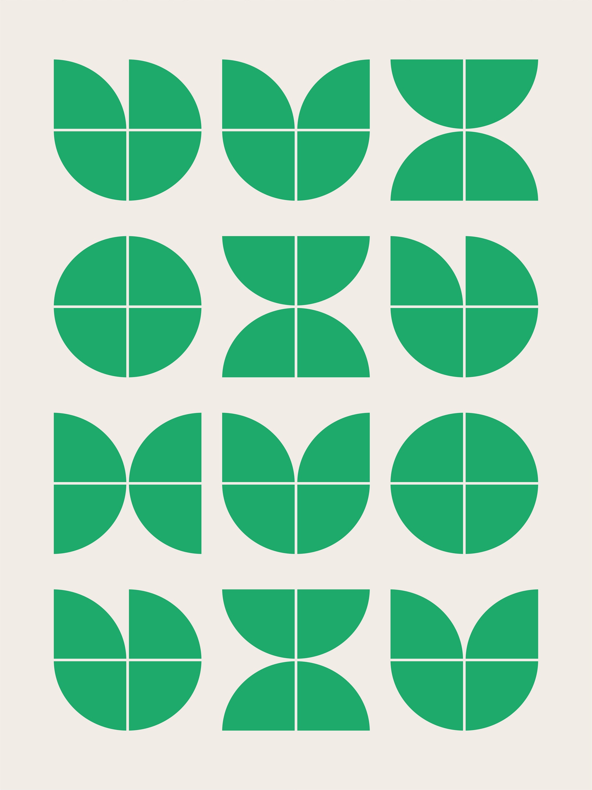 Leafy Grid — Bauhaus Poster