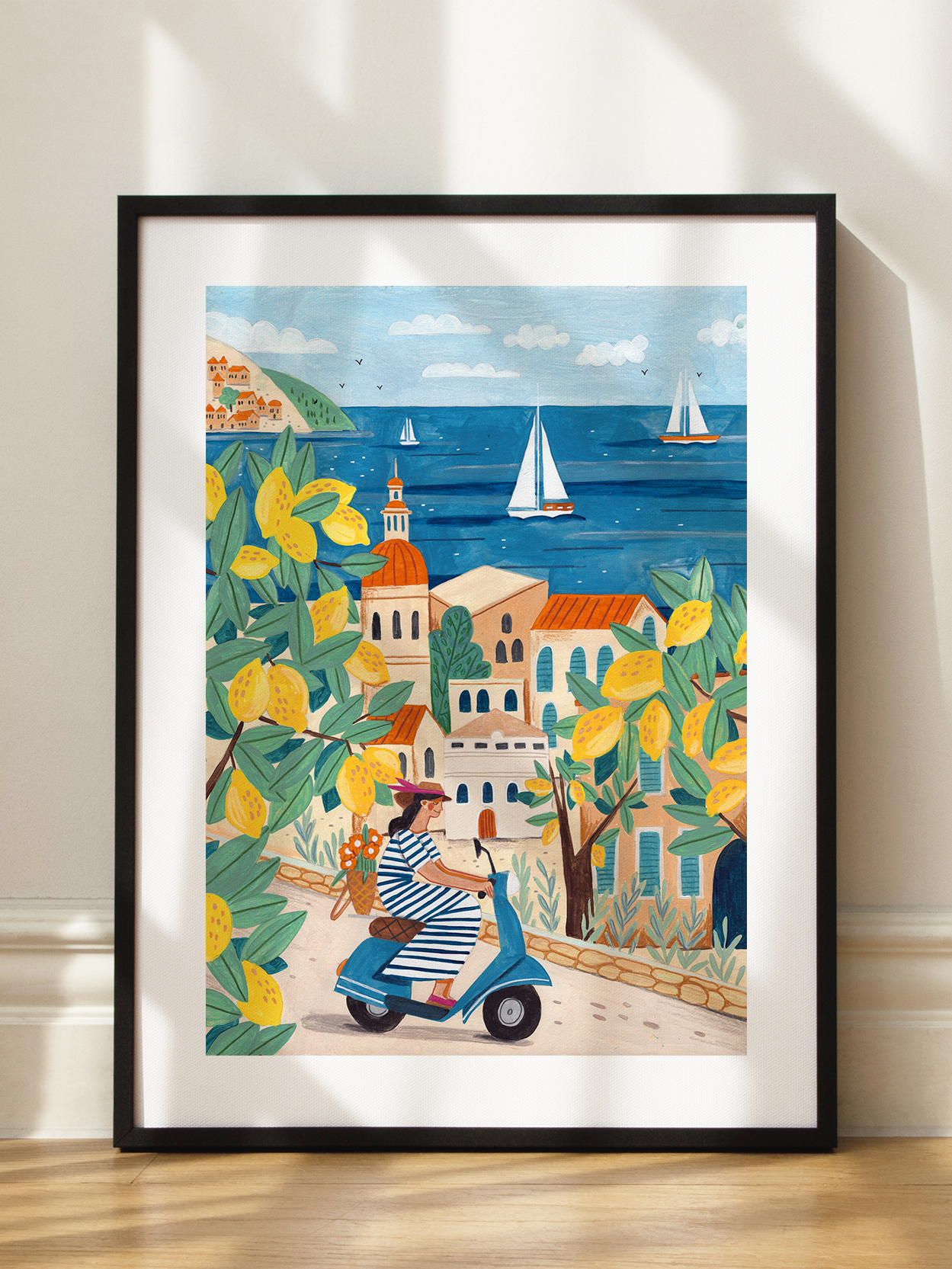 Lemon Scooter Poster