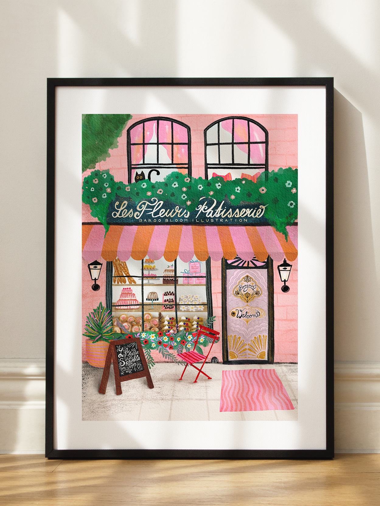 Les Fleurs Patisserie Poster