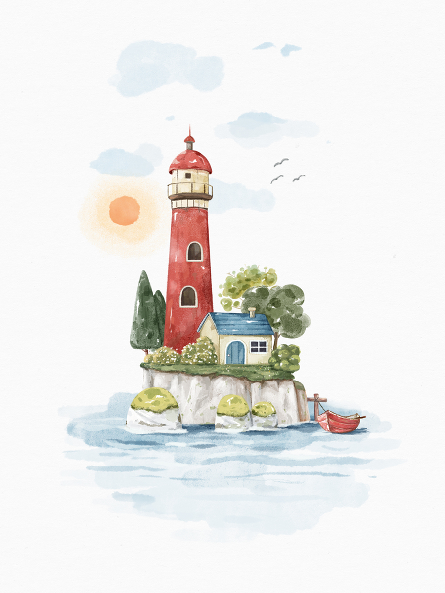 Lighthouse Island Poster