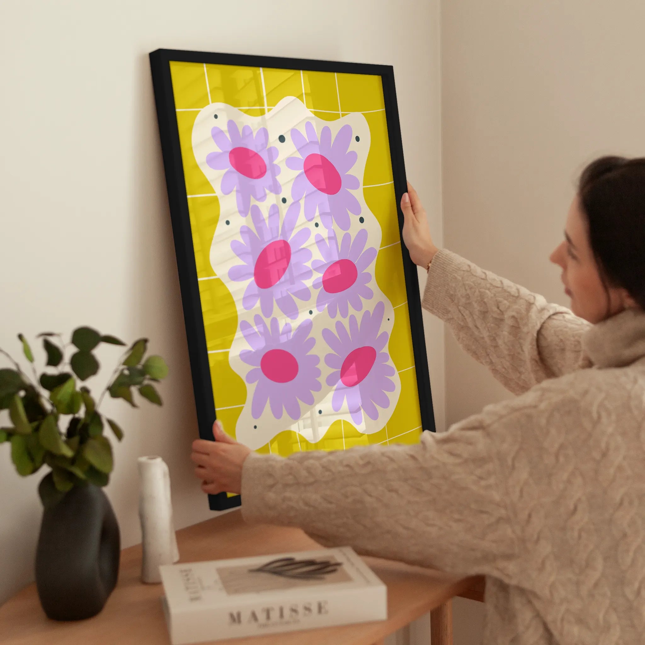 Lilac Bouquet wird aufgehängt