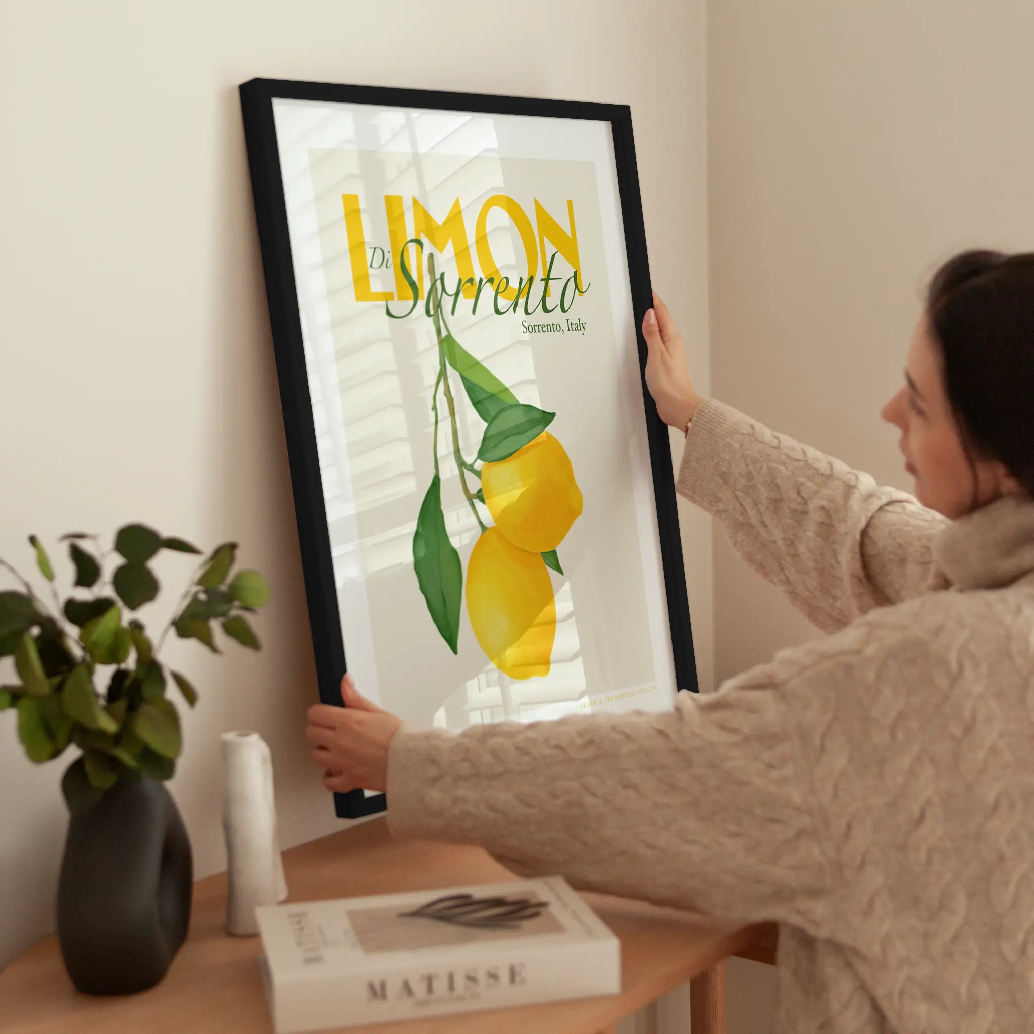 Limon di Sorrento wird aufgehängt