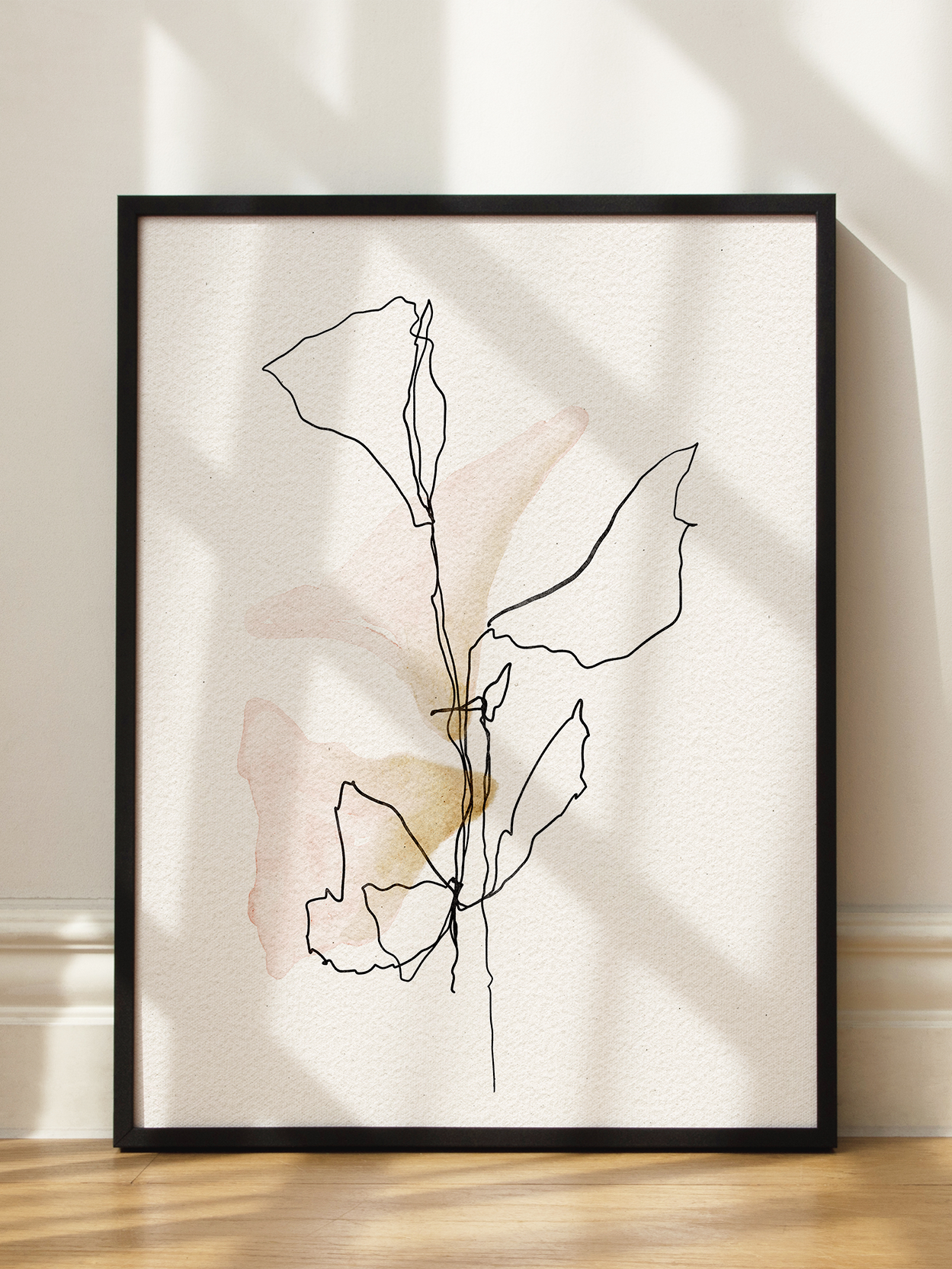 Line Art Flower Poster