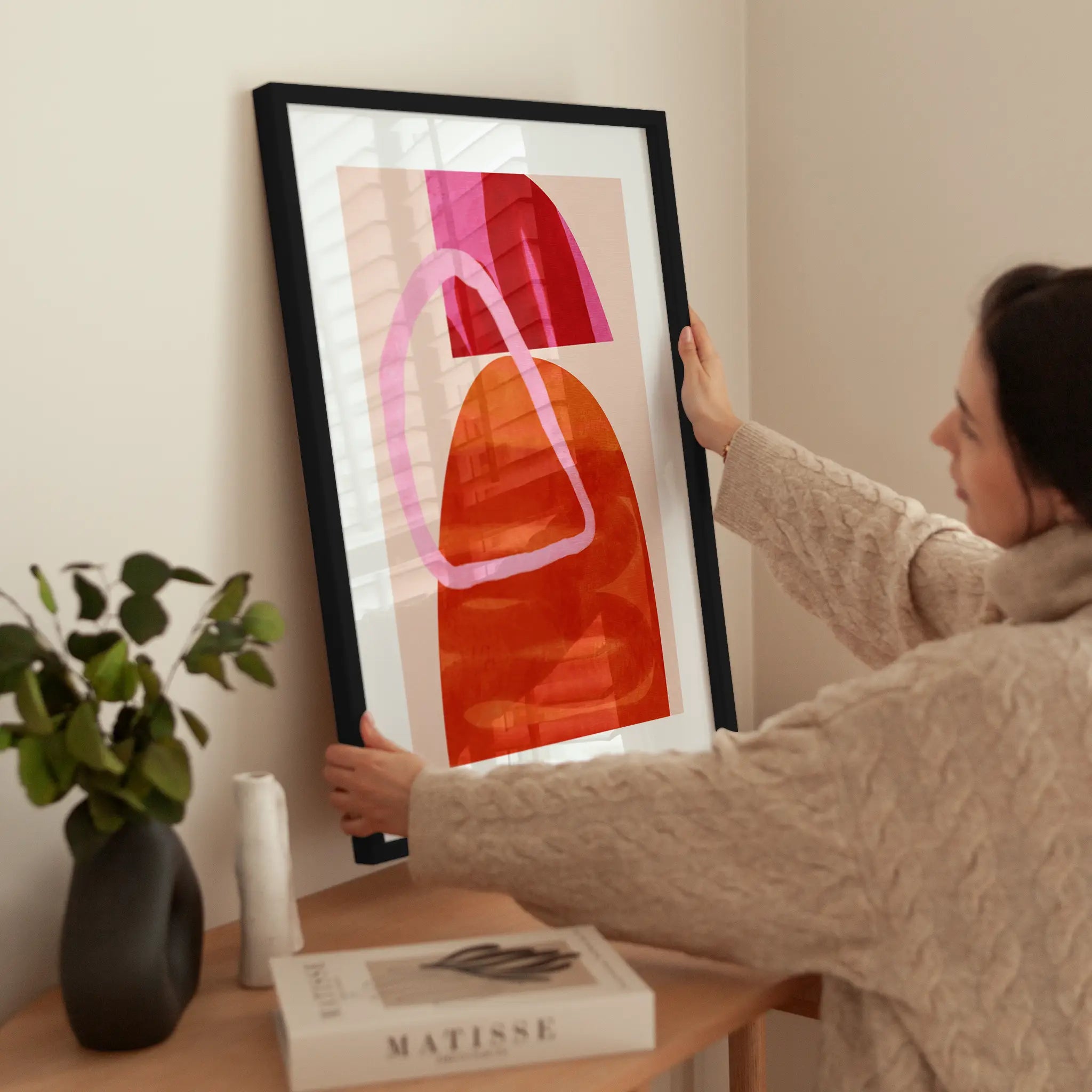 Lively Shapes wird aufgehängt