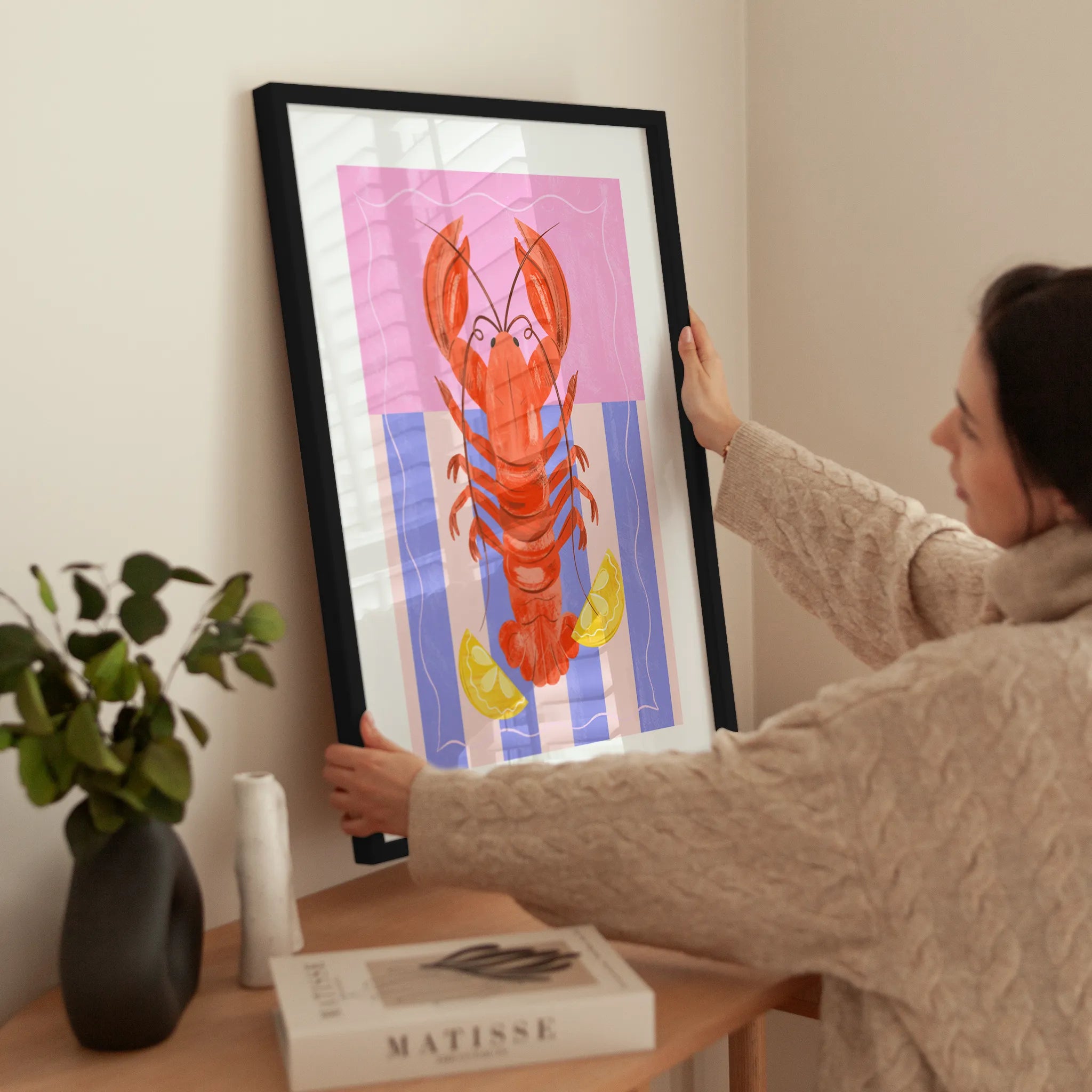 Lobster wird aufgehängt