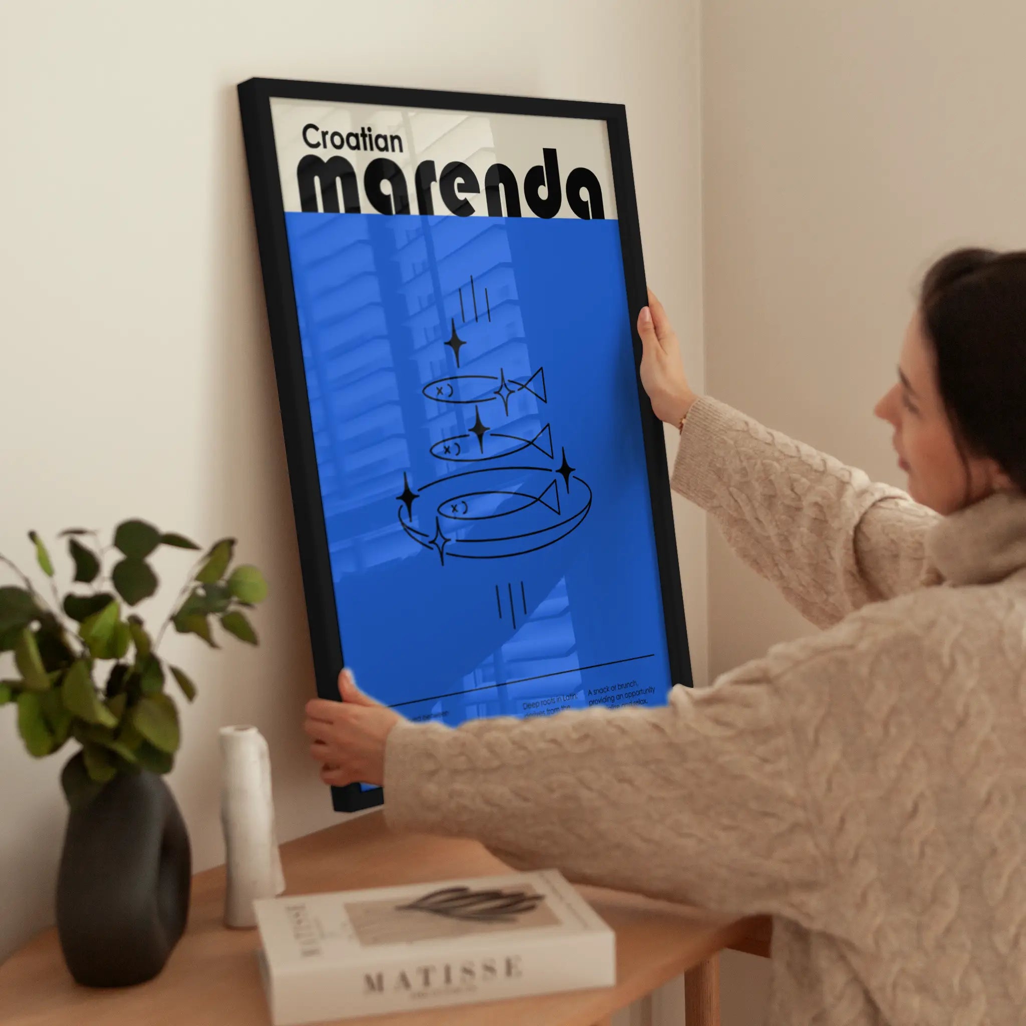 Marenda wird aufgehängt