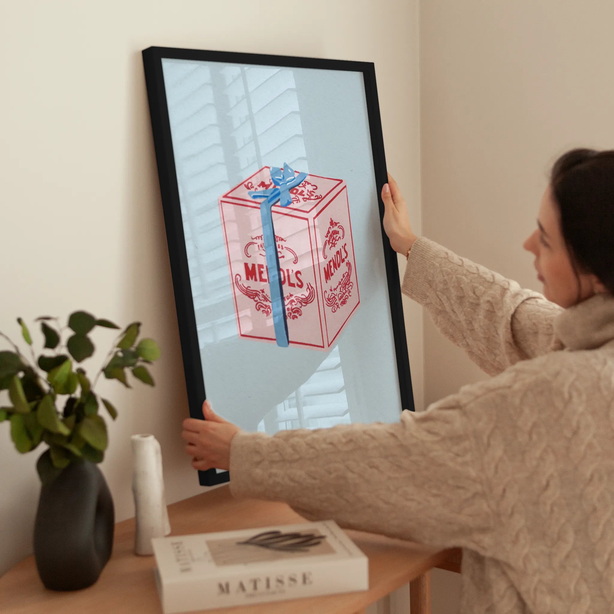 Mendl's Box wird aufgehängt