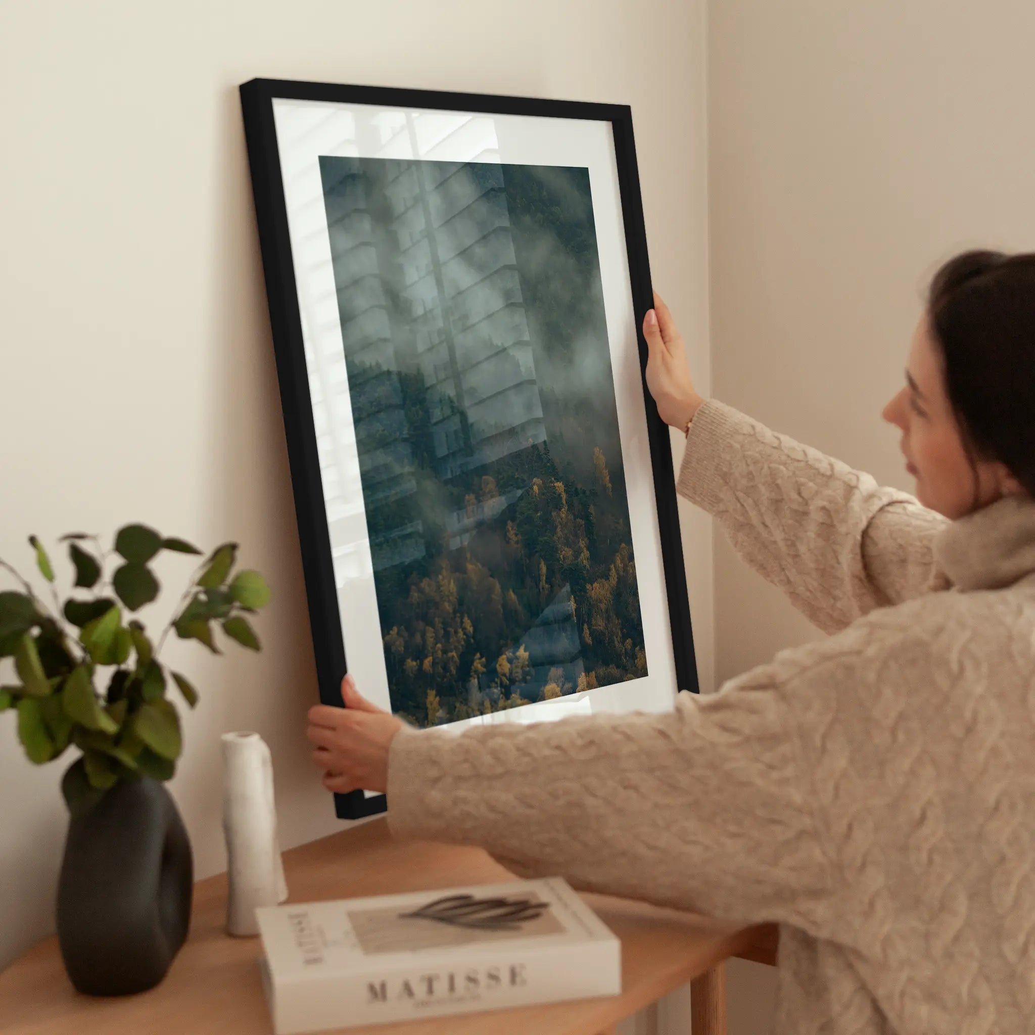 Misty Forest No4 wird aufgehängt