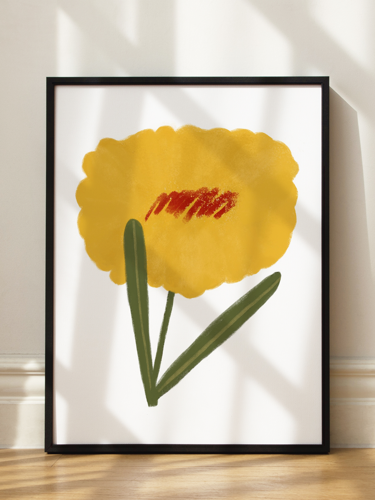 Modern Yellow Flower Poster