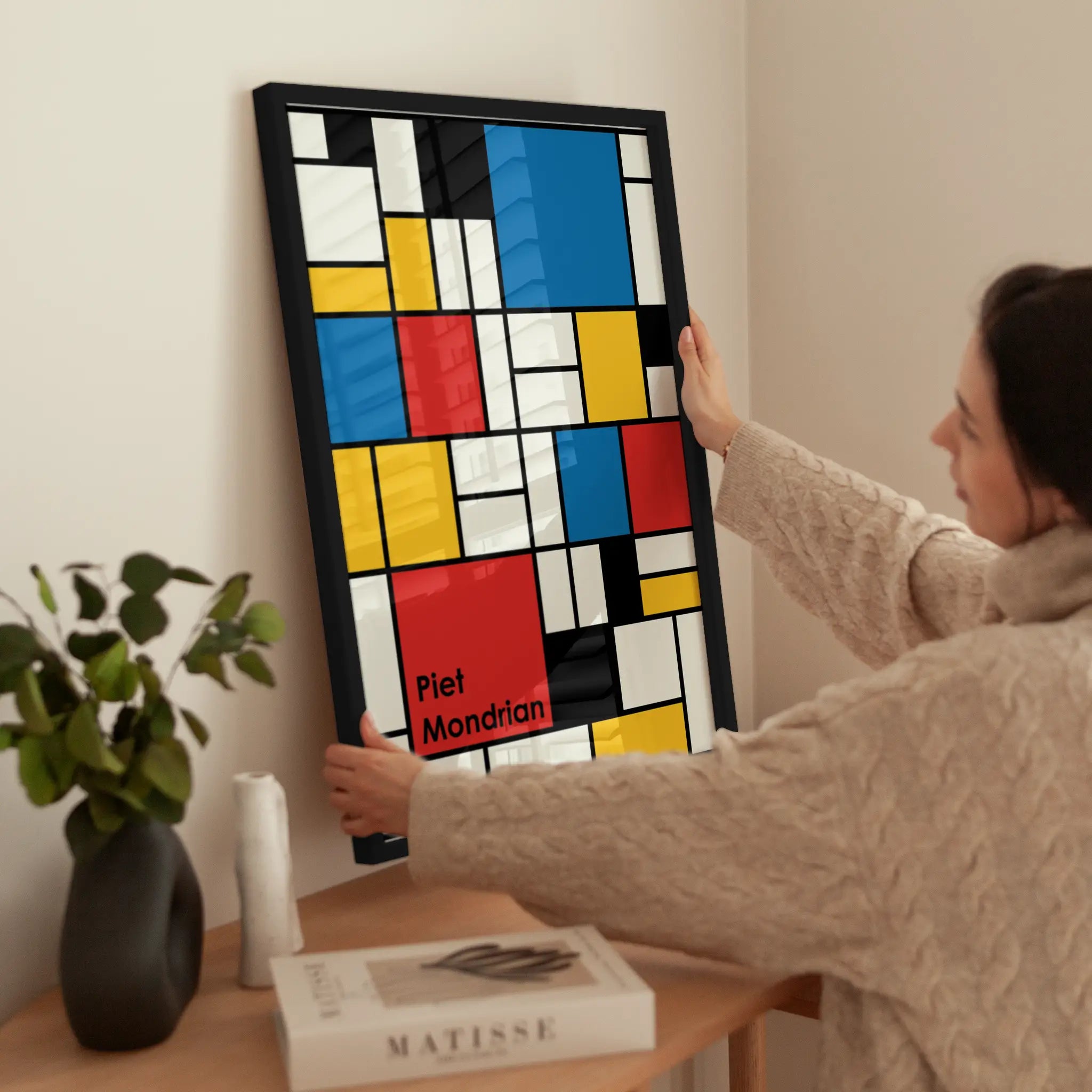 Mondrian wird aufgehängt