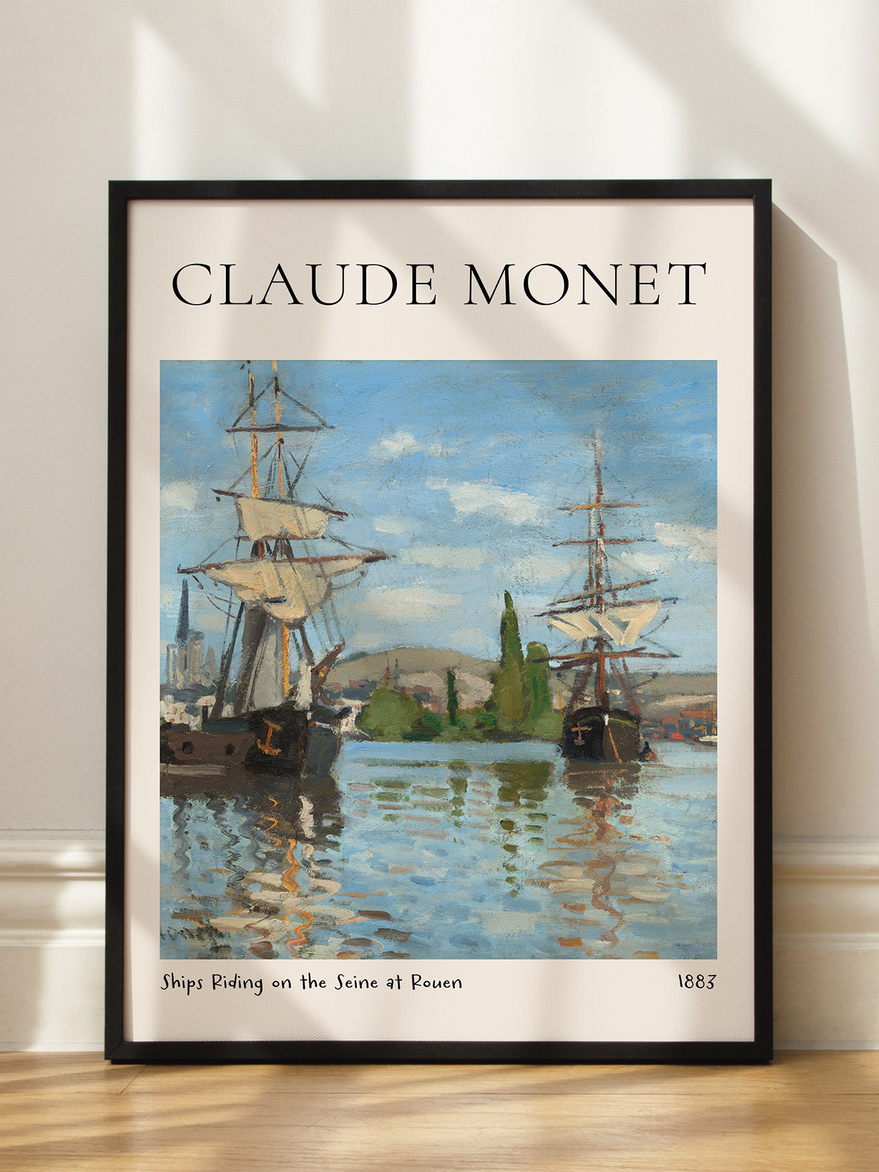 Monet — Ships Riding on the Seine at Rouen