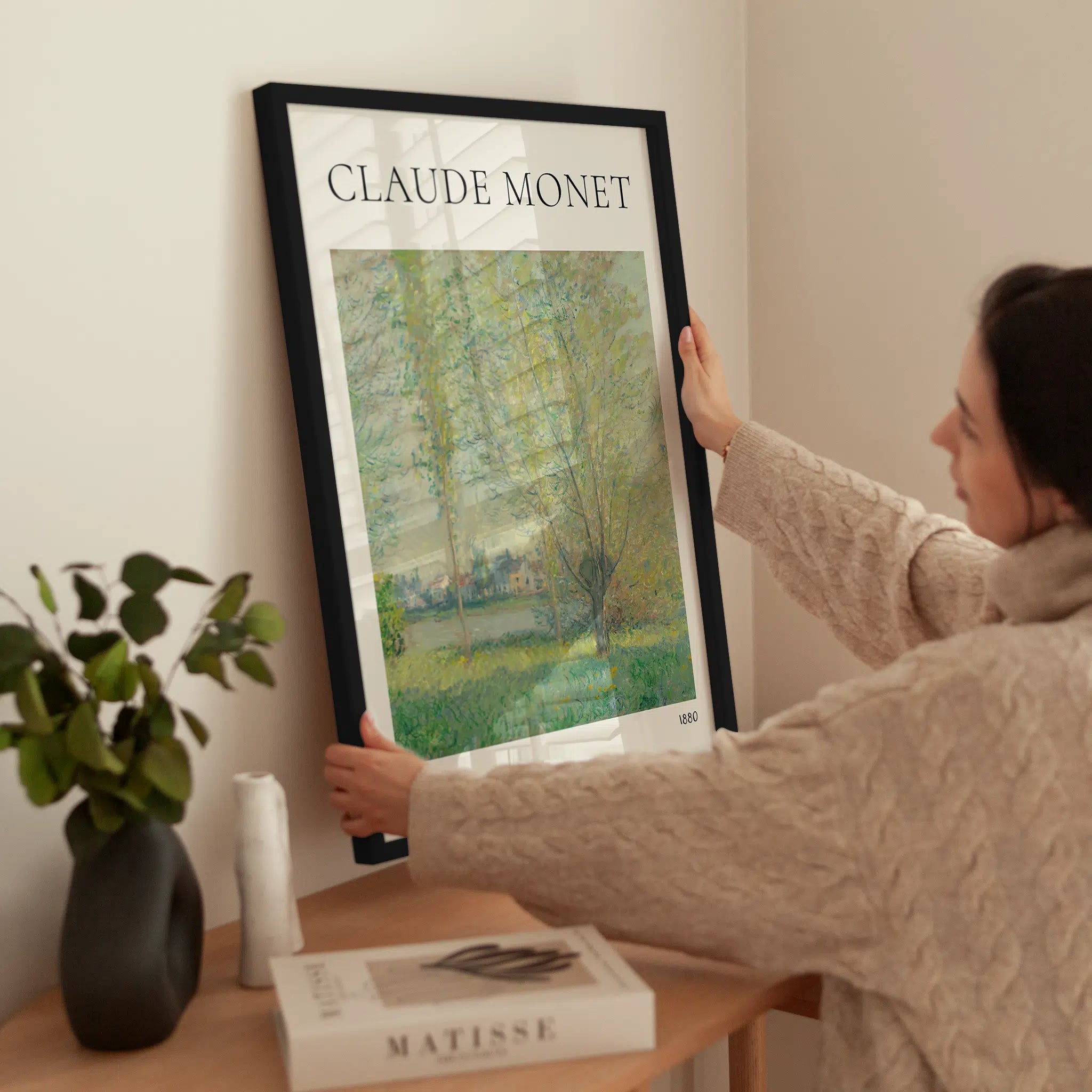 Monet — The Willows wird aufgehängt