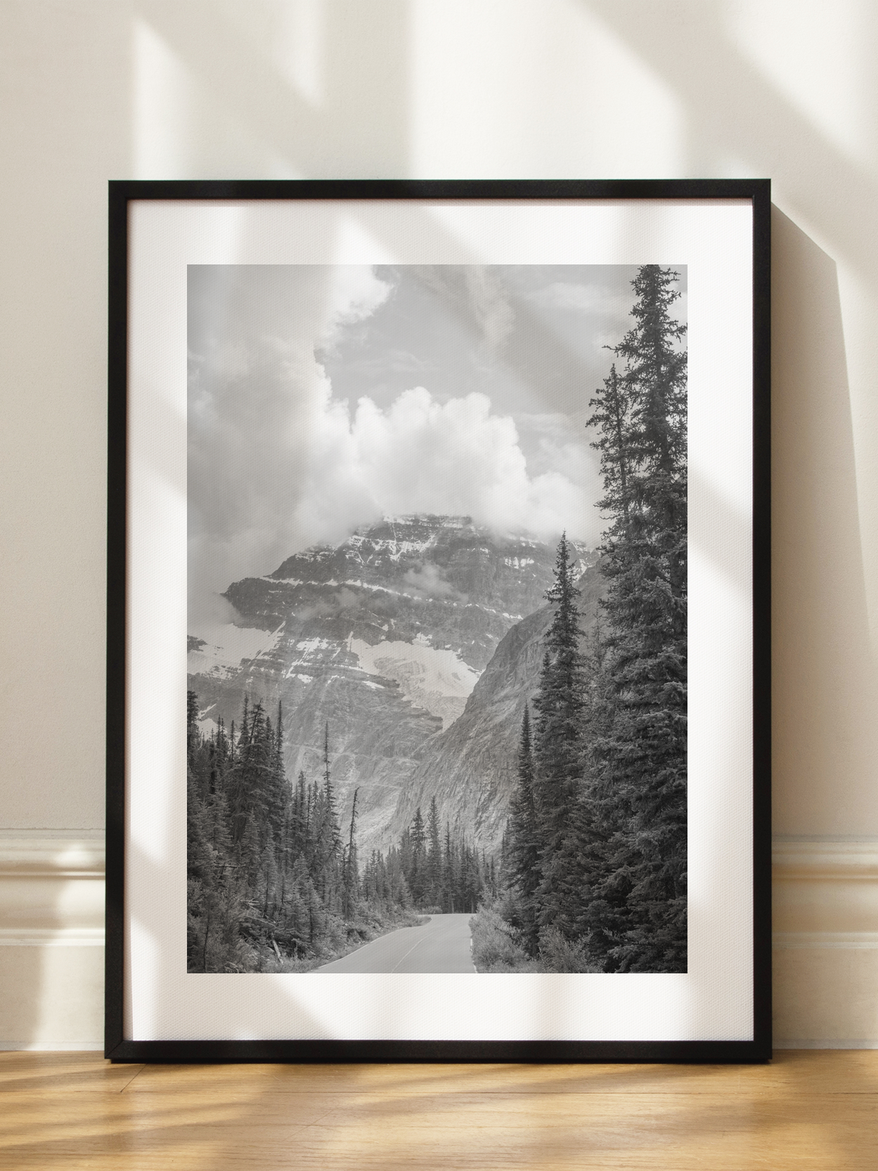 Monochrome Mountain Road Poster