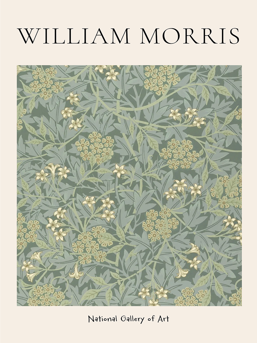 Morris — Green Floral Pattern Poster