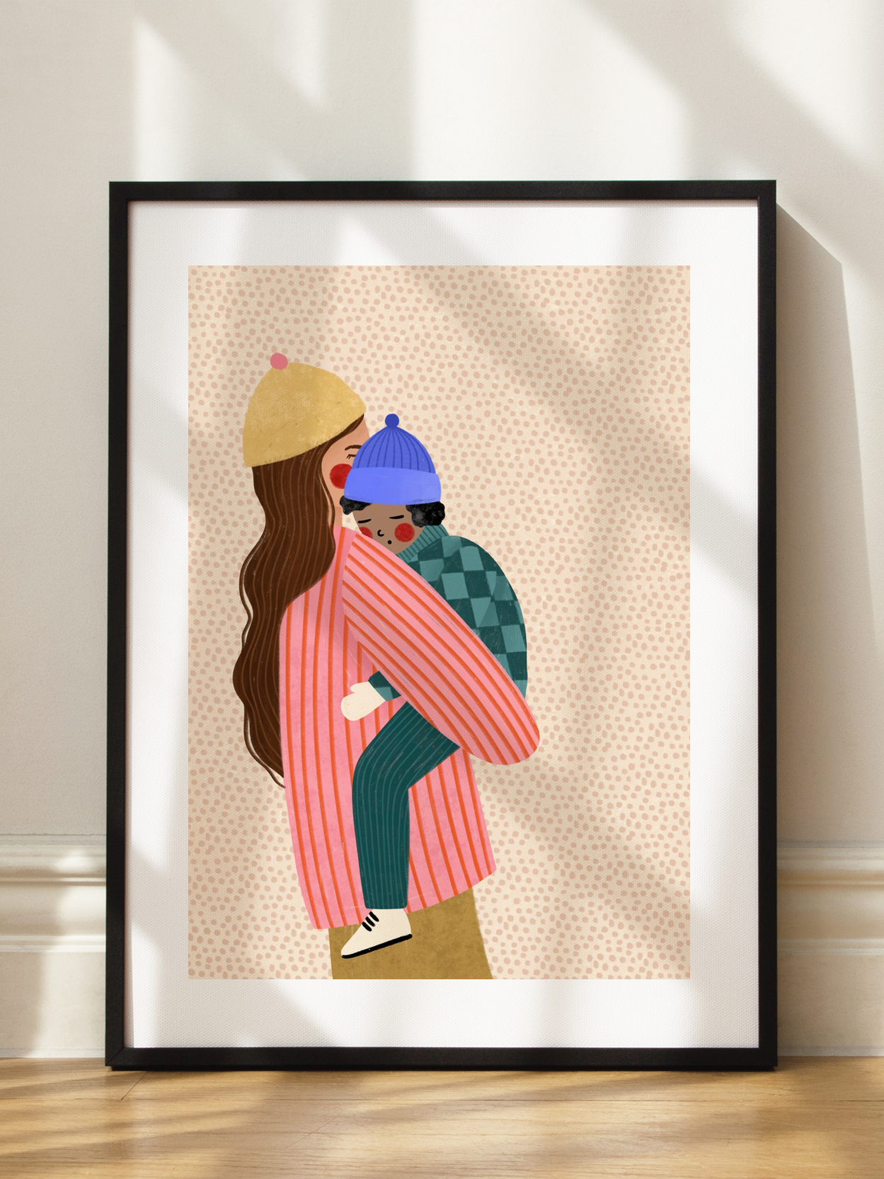 Mother Embracing a Child No1 Poster