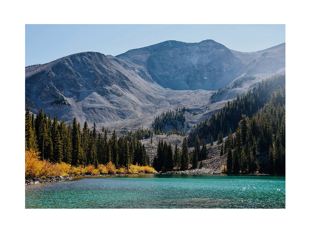 Mountain Shore Poster