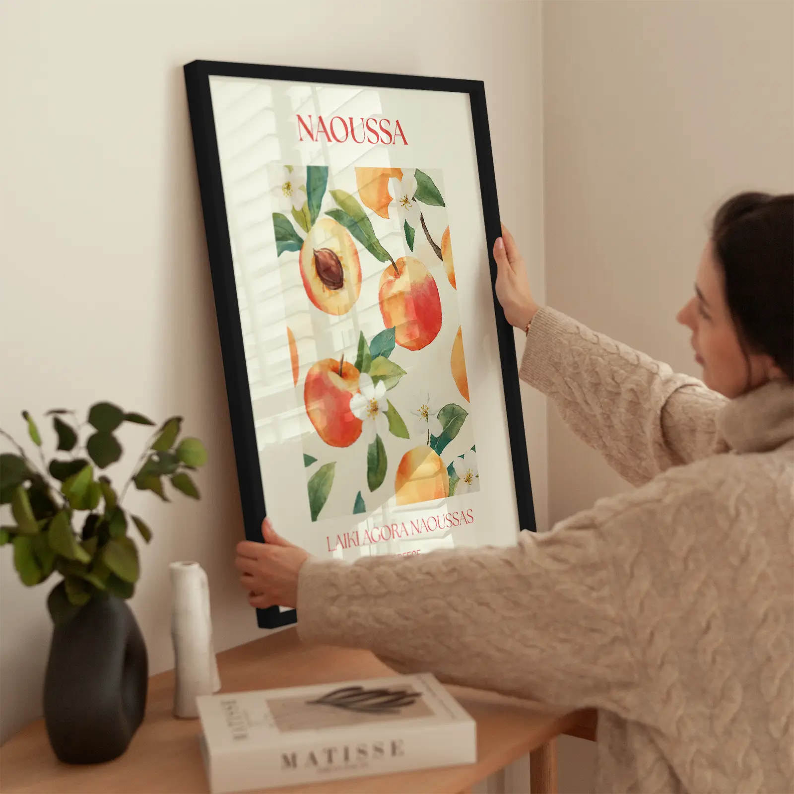Naoussa Peaches wird aufgehängt