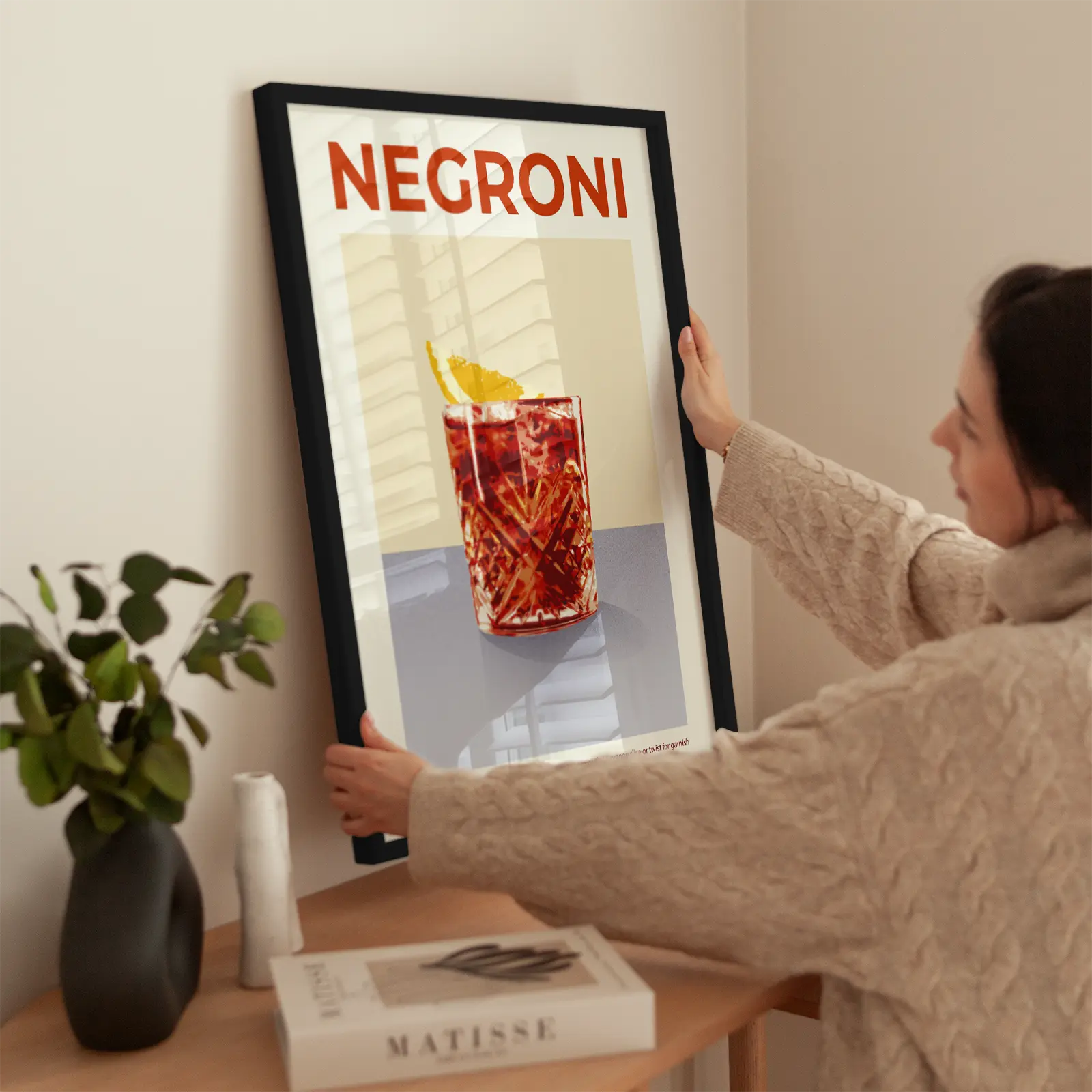Negroni wird aufgehängt
