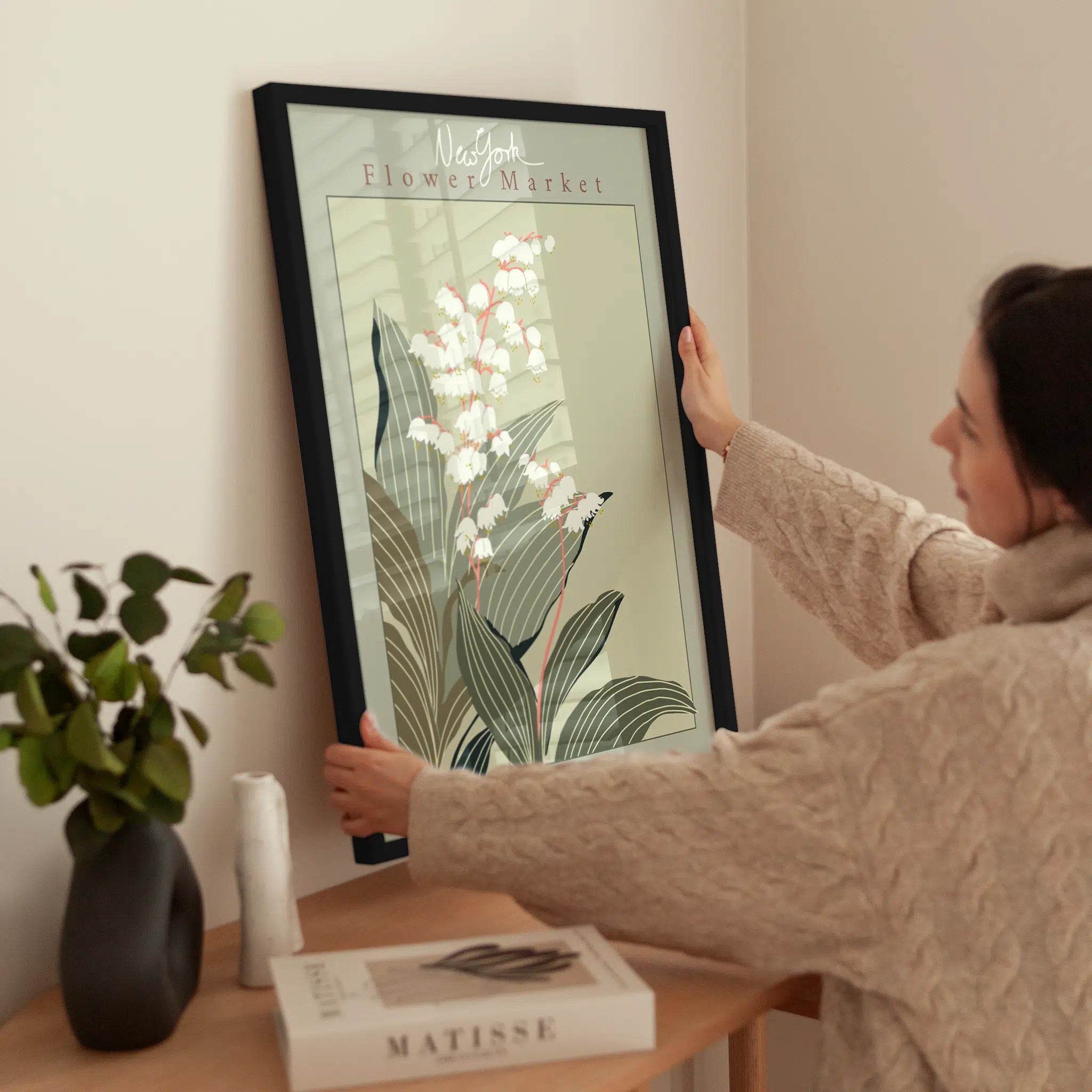 New York Flower Market wird aufgehängt