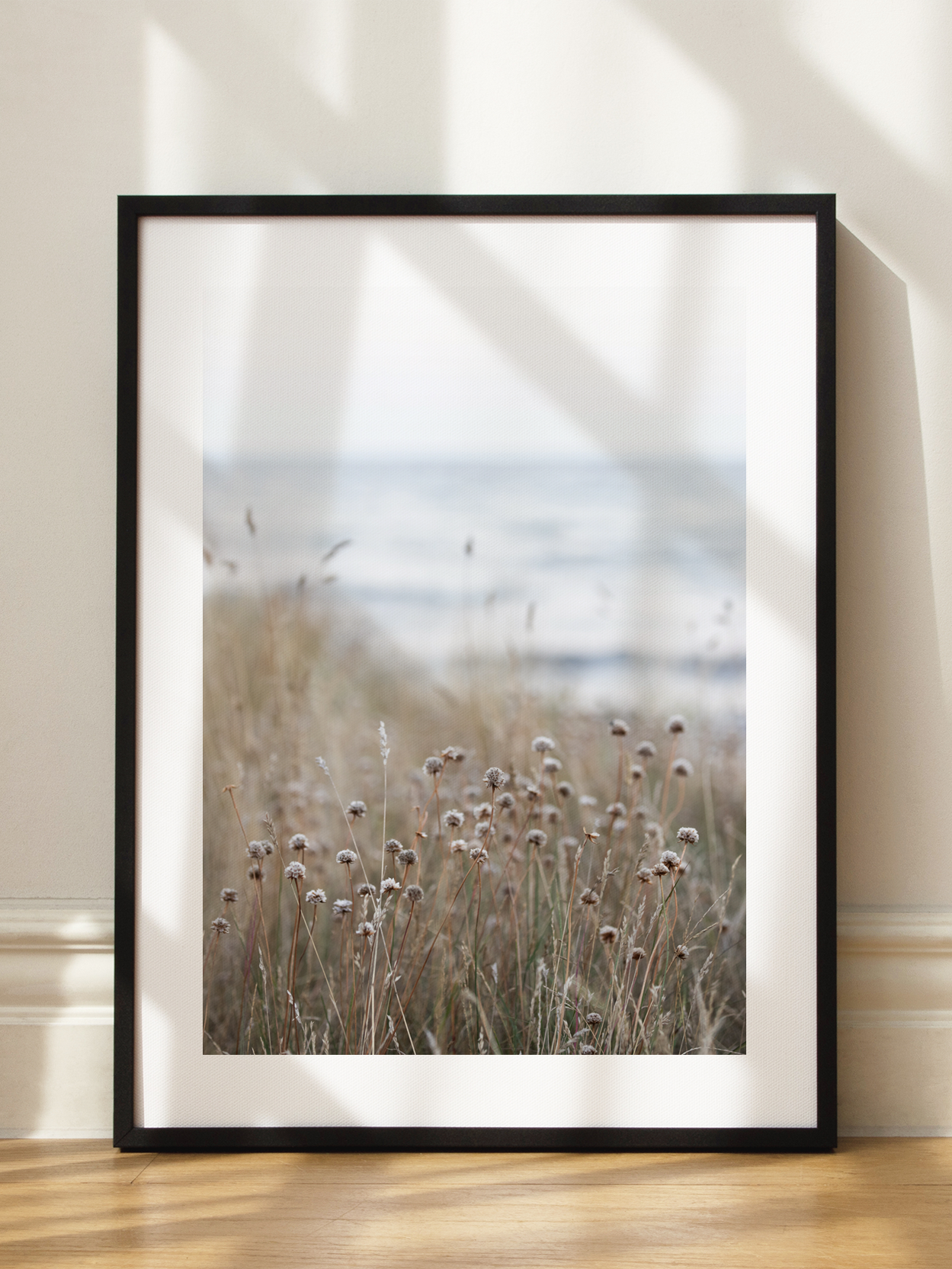 Ocean and Flowers Poster