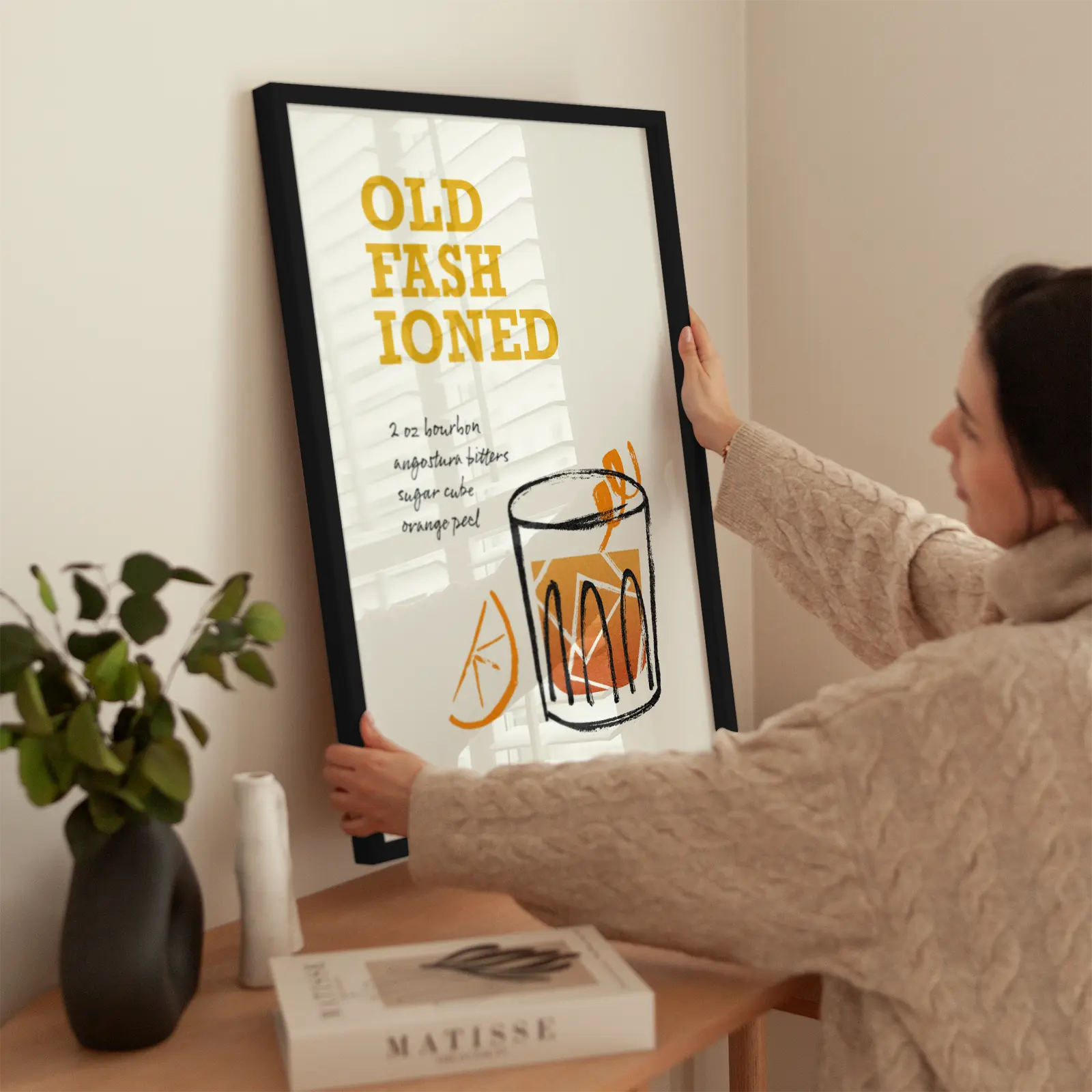 Old Fashioned wird aufgehängt