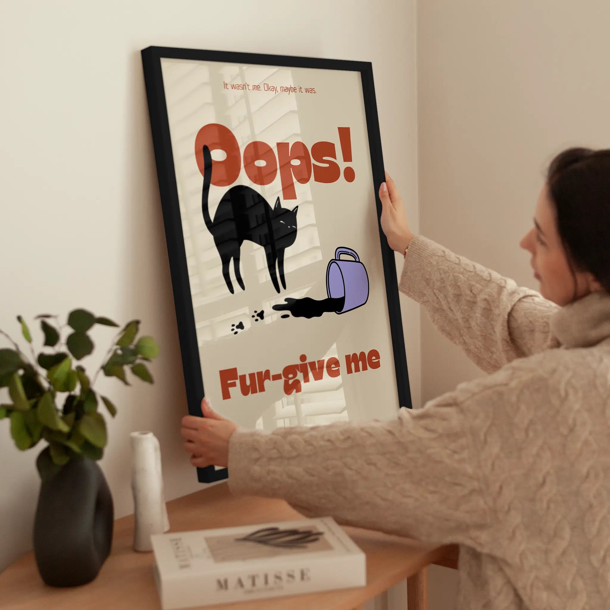 Oops! Fur-give me wird aufgehängt