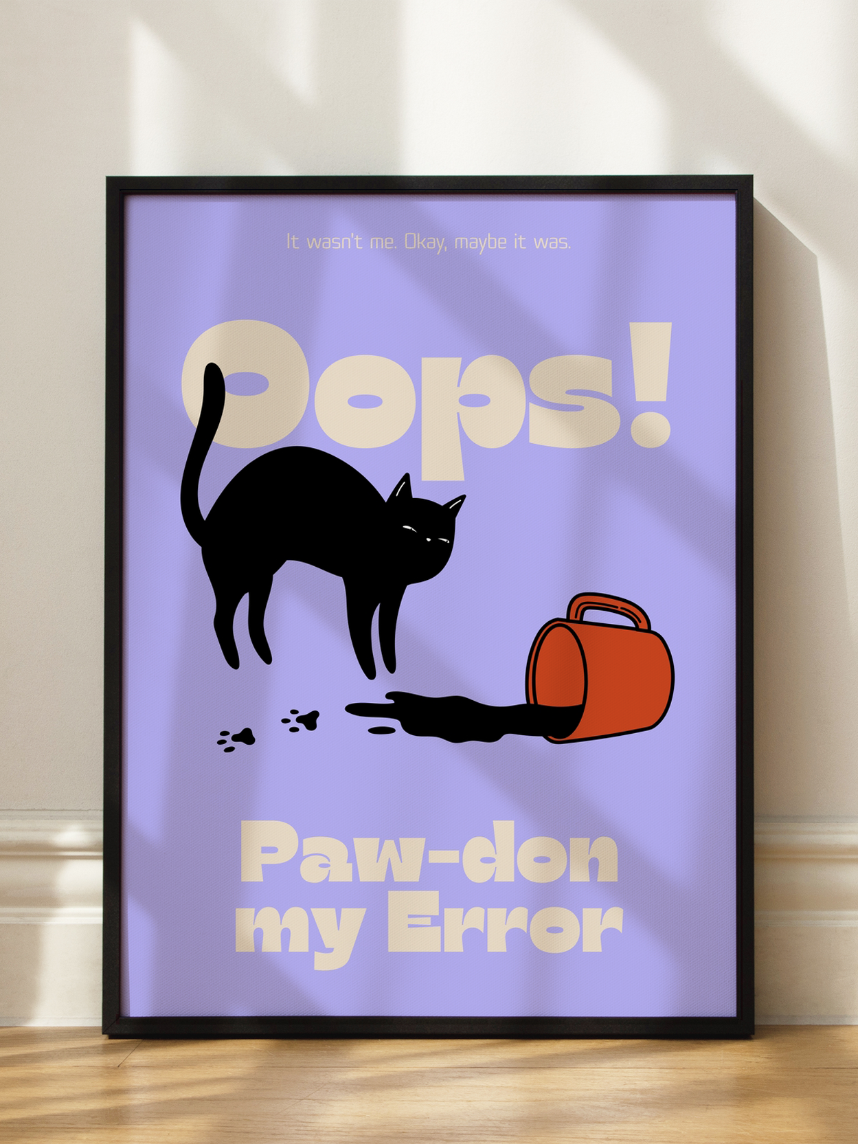 Oops! Paw-don my Error Poster