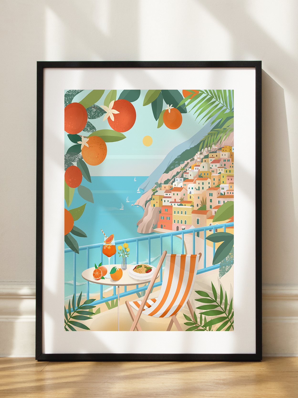 Orange Balcony Poster