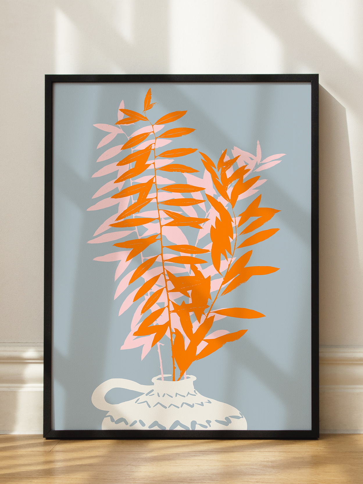 Orange Leaves Poster