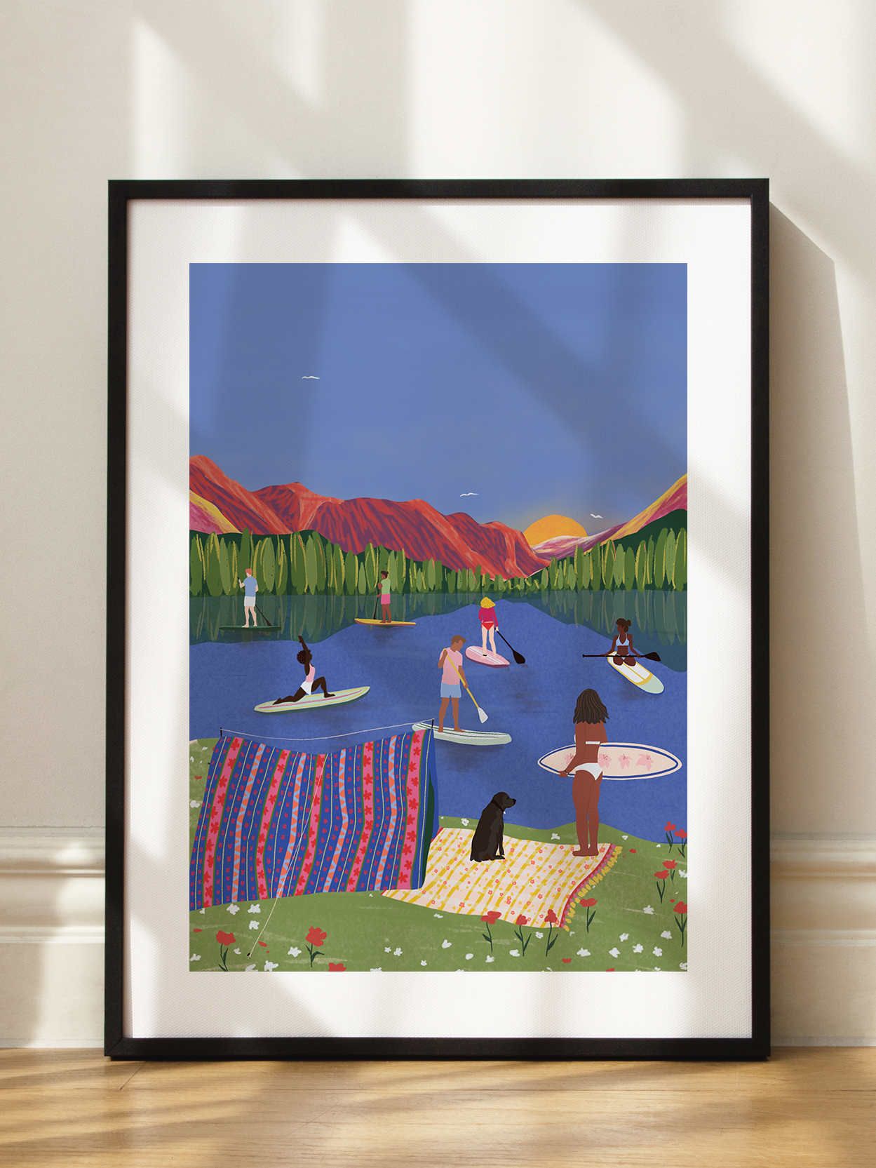 Paddleboard Lake Poster