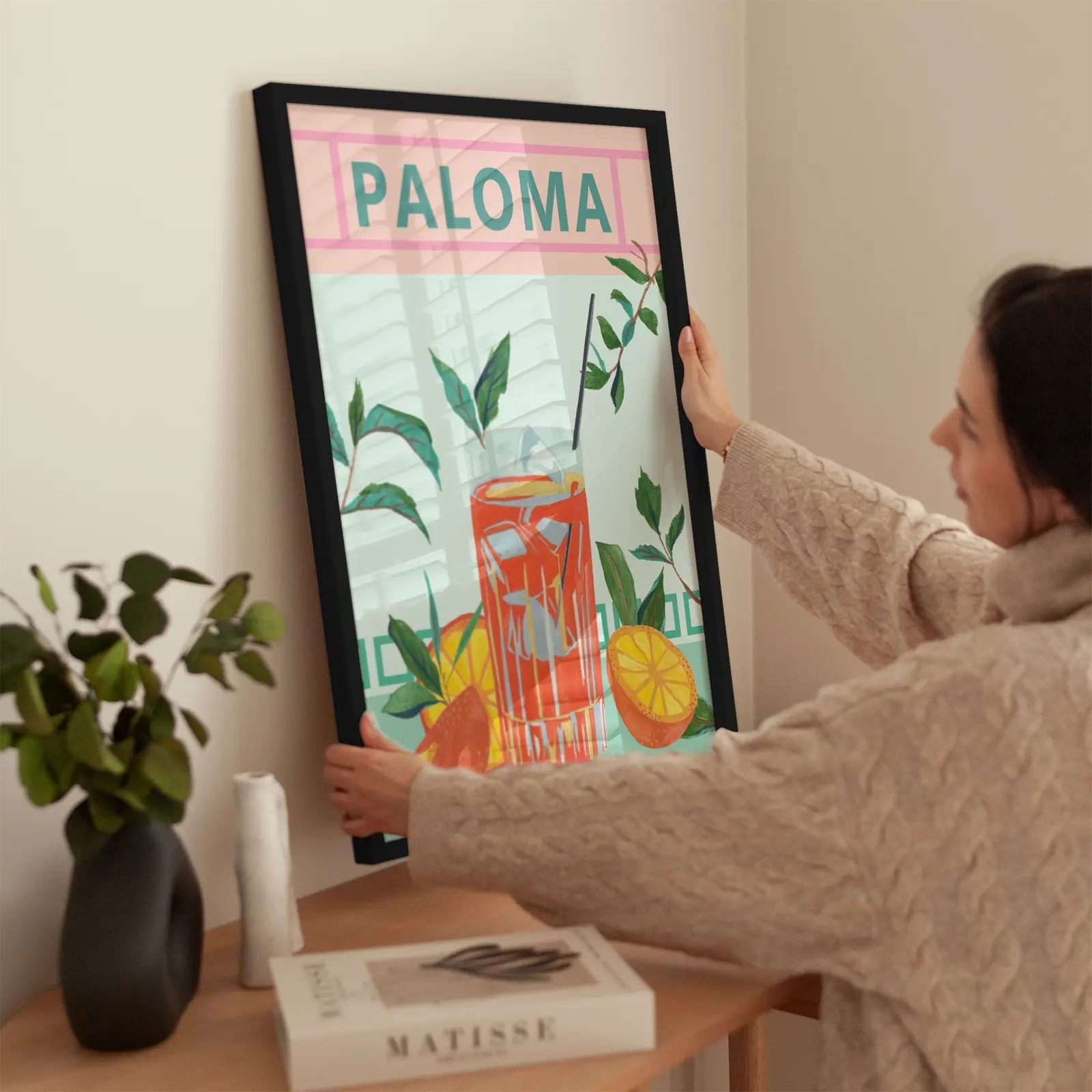 Paloma No2 wird aufgehängt