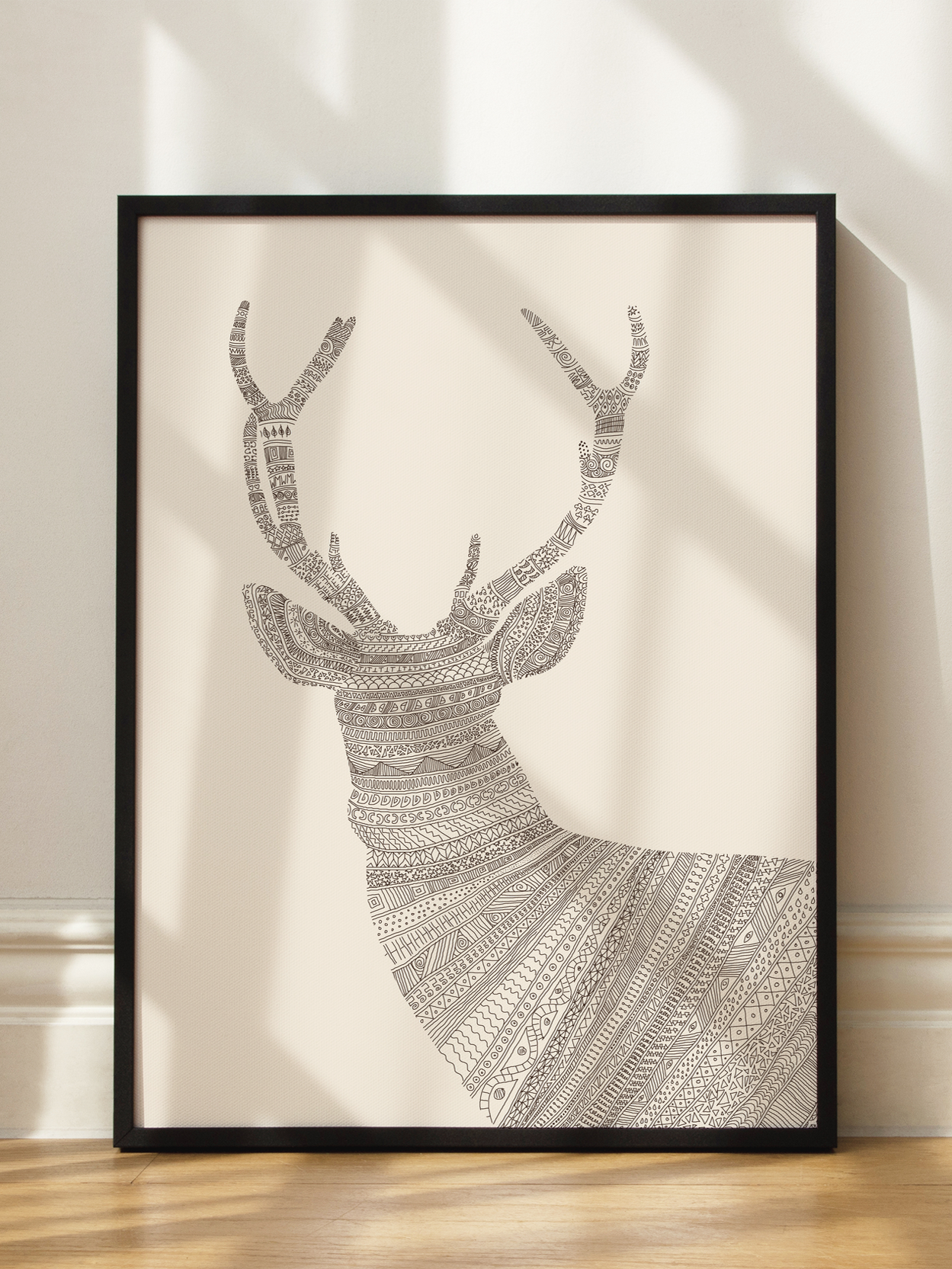 Patterned Deer Poster